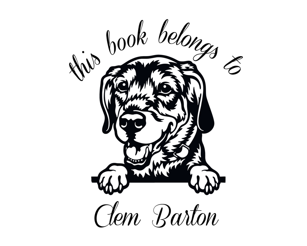 Personalized Book Wooden Handle Stamp - JL-DOG7-LabradorRetriever