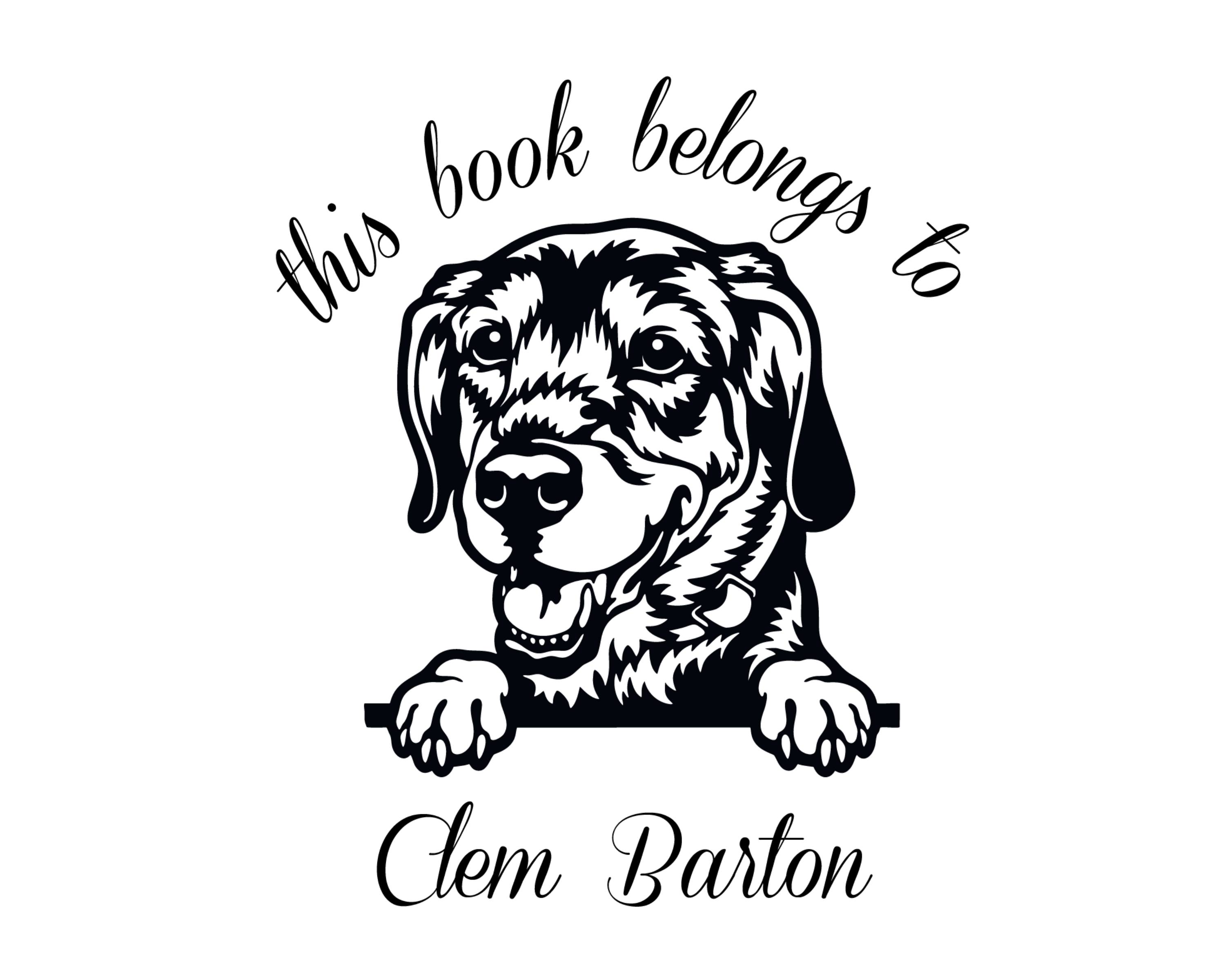 Personalized Book Wooden Handle Stamp - JL-DOG7-LabradorRetriever