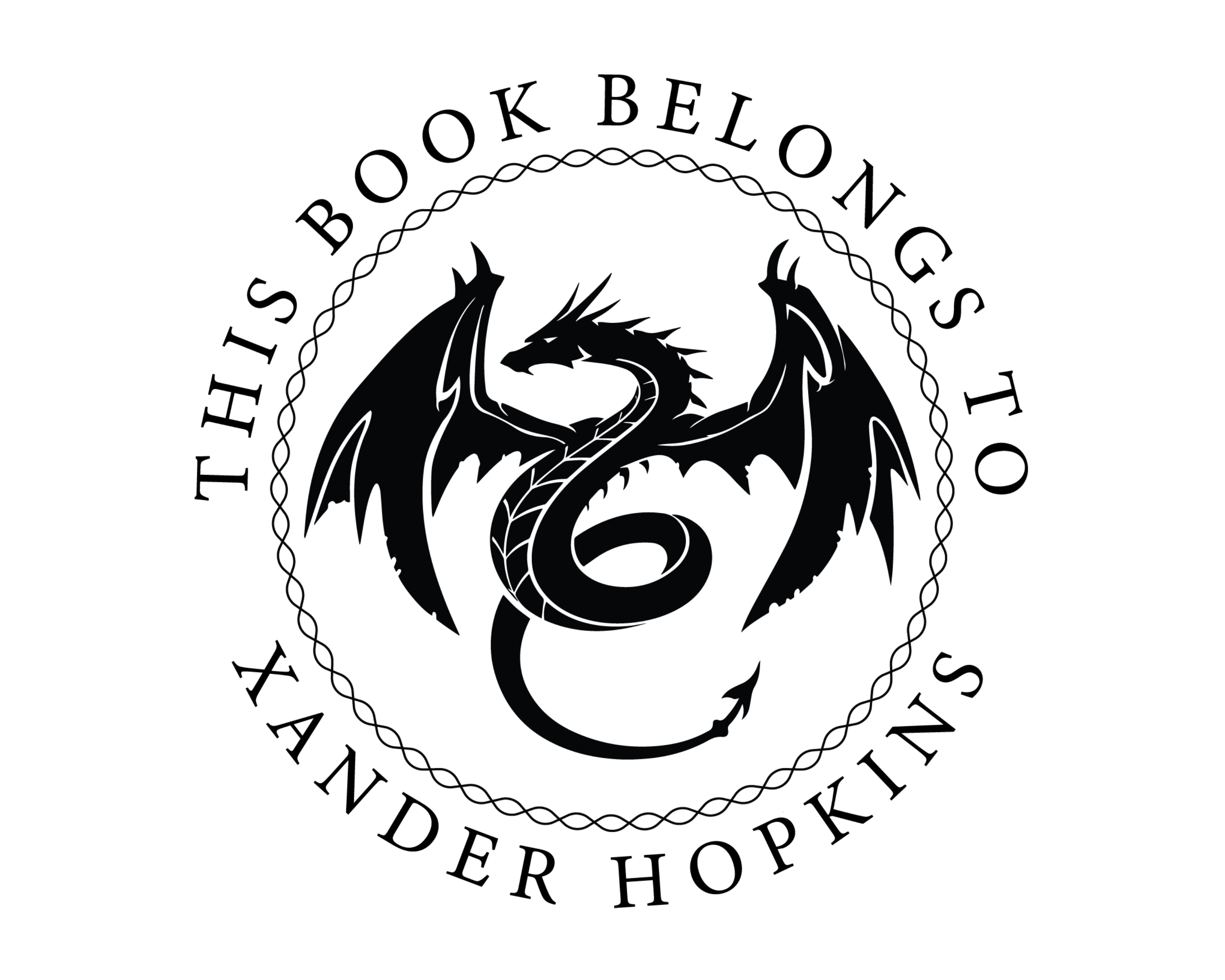 Personalized Book Wooden Handle Stamp - JL-DRAGON10