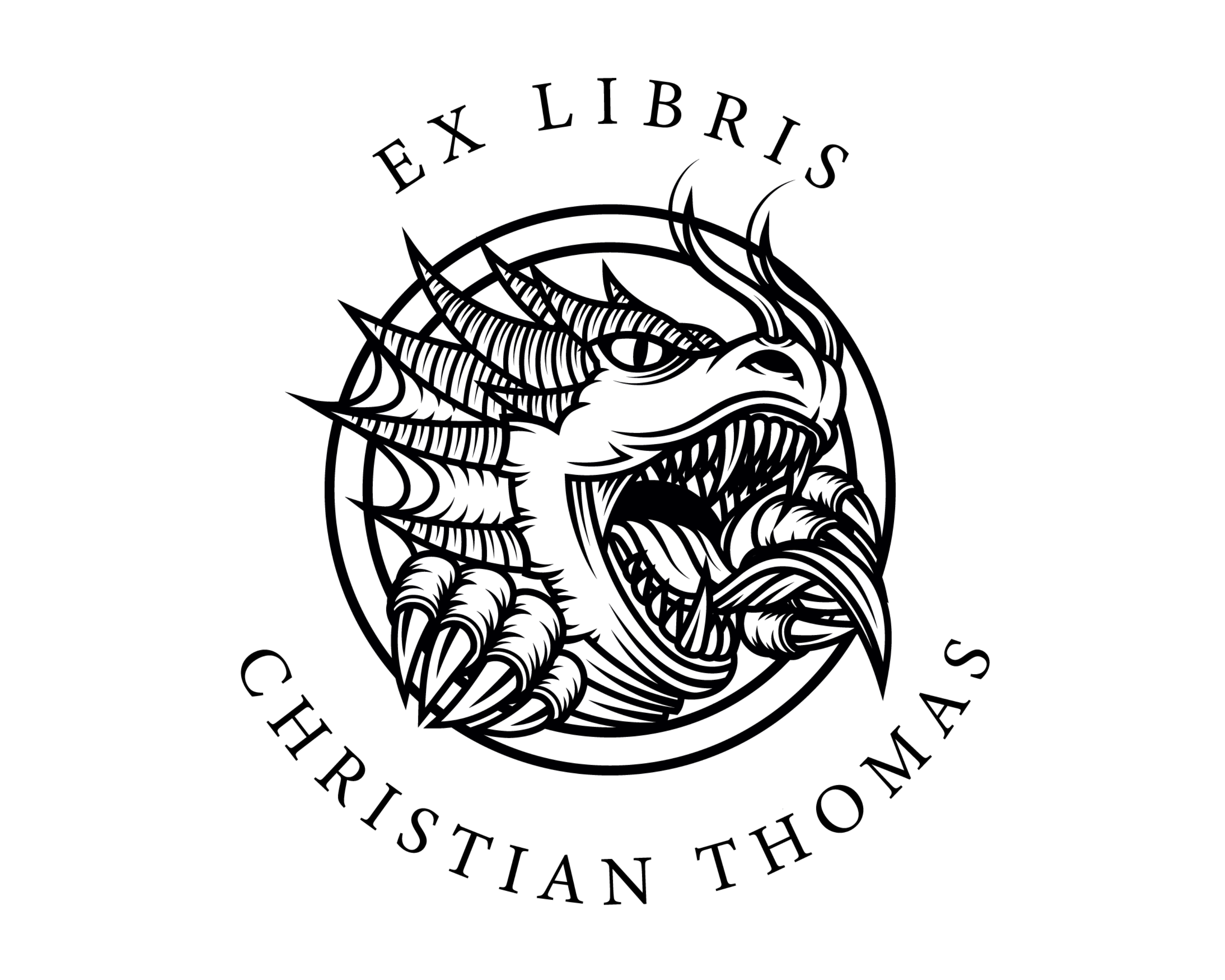 Personalized Book Self Ink Stamp - JL-DRAGON14