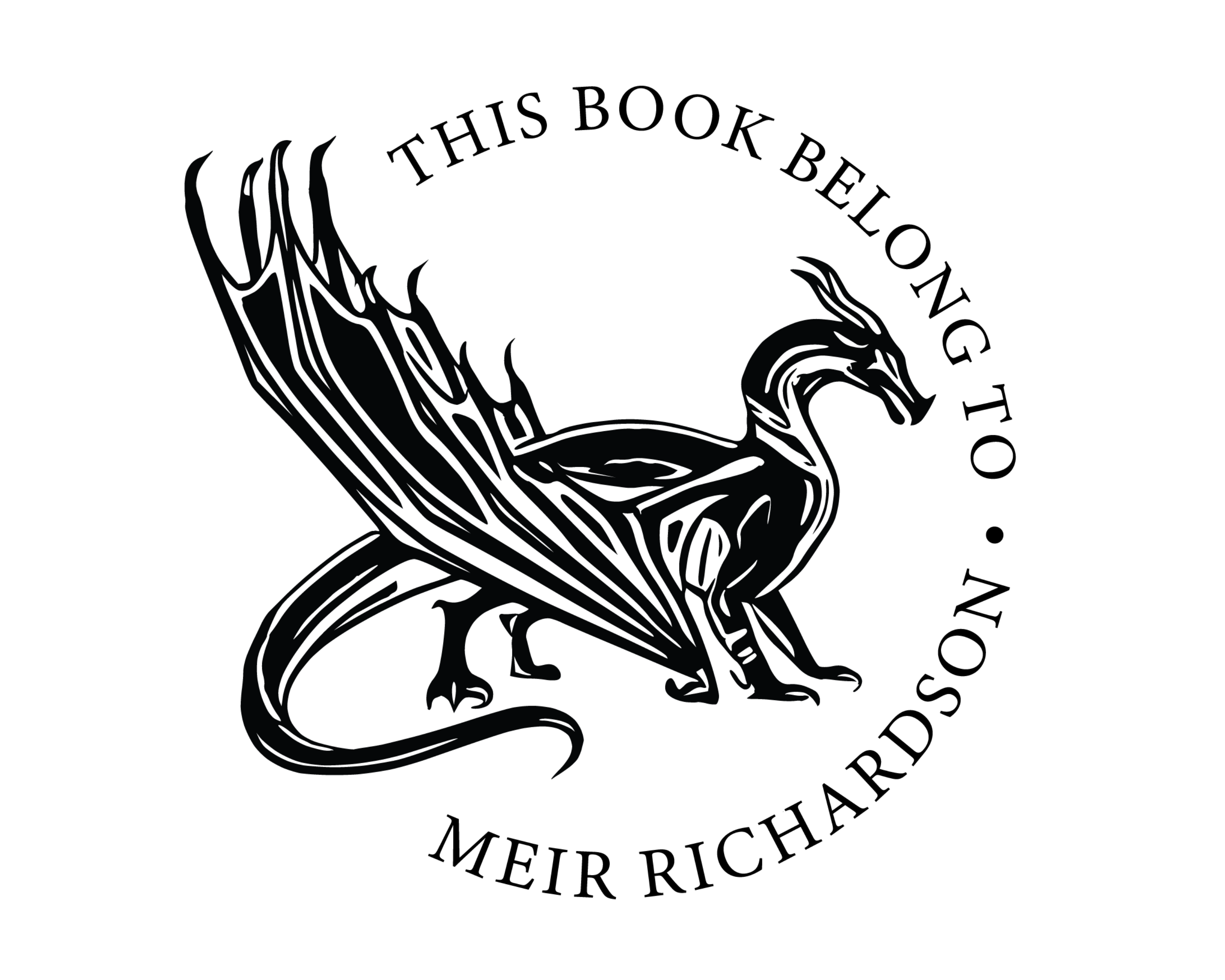 Personalized Book Wooden Handle Stamp - JL-DRAGON3