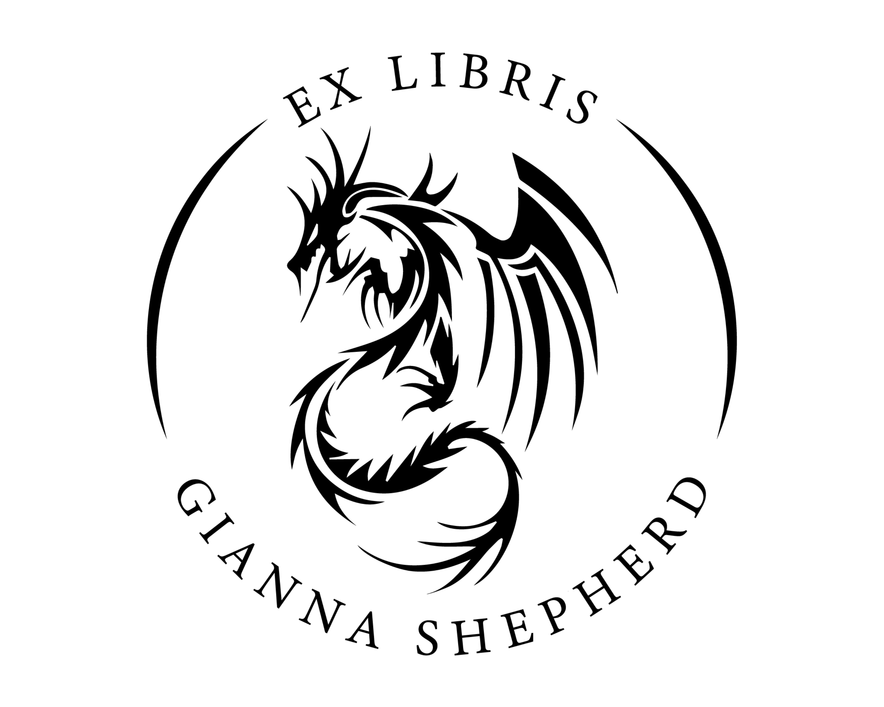 Personalized Book Self Ink Stamp - JL-DRAGON6