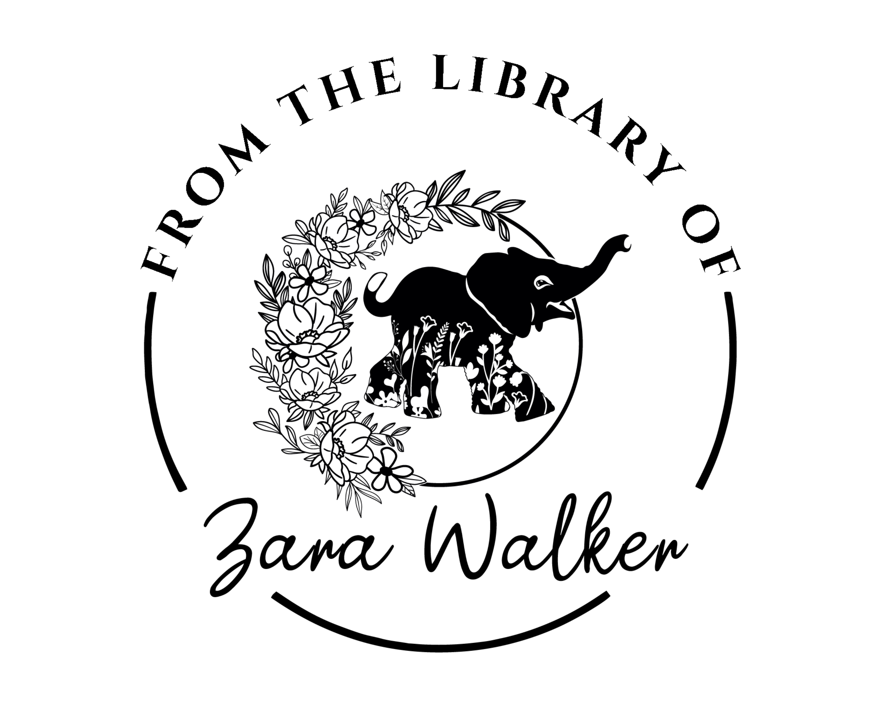 Personalized Book Wooden Handle Stamp - JL-Elephants10