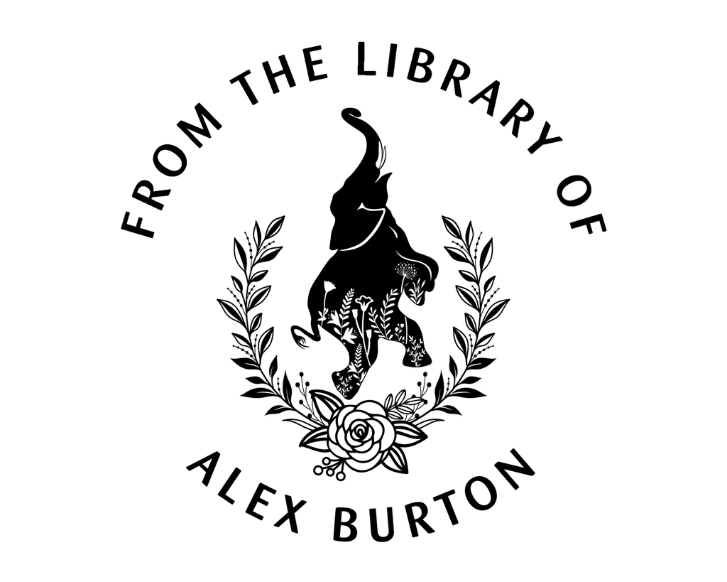 Personalized Book Self Ink Stamp - JL-Elephants1