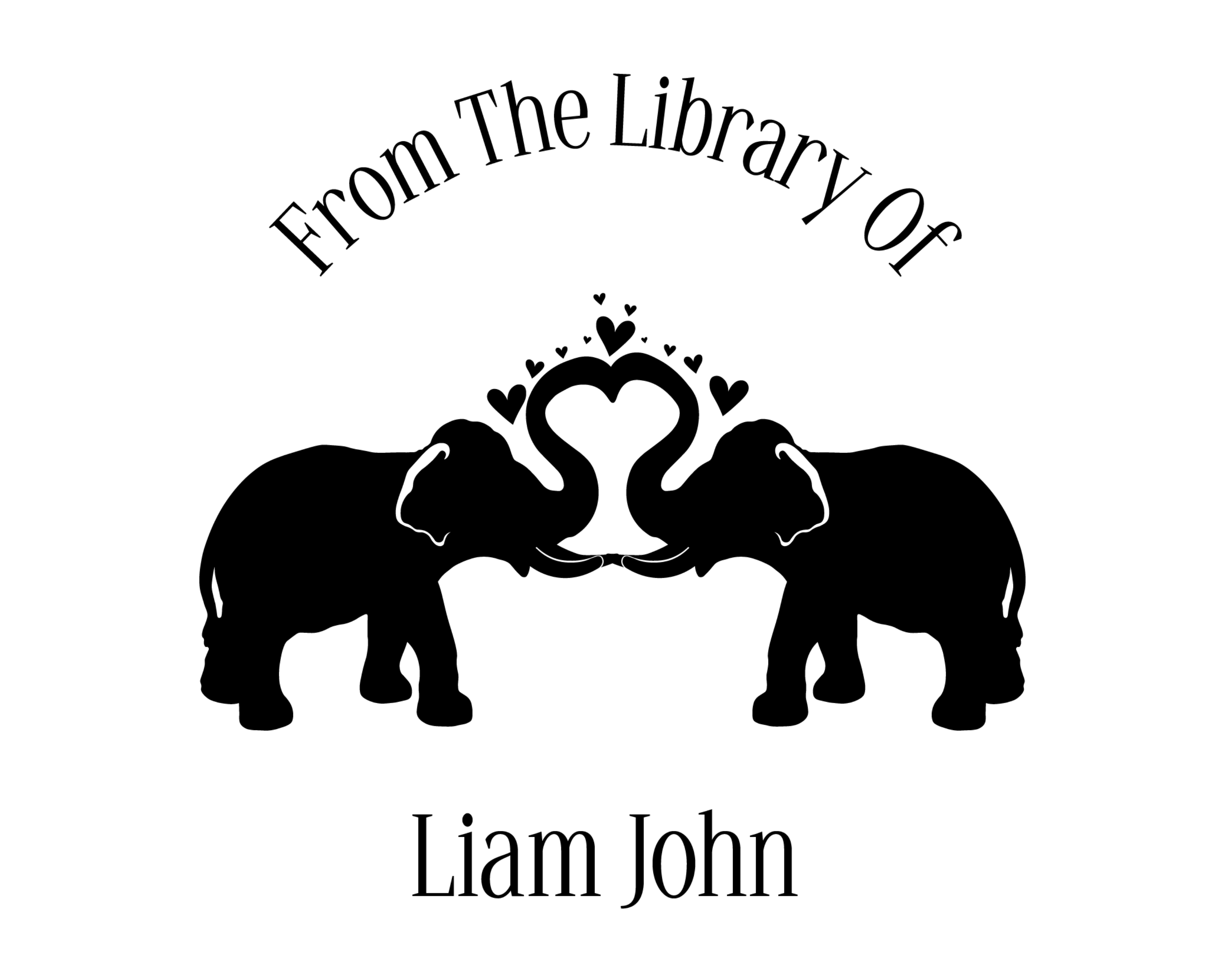 Personalized Book Wooden Handle Stamp - JL-Elephants6