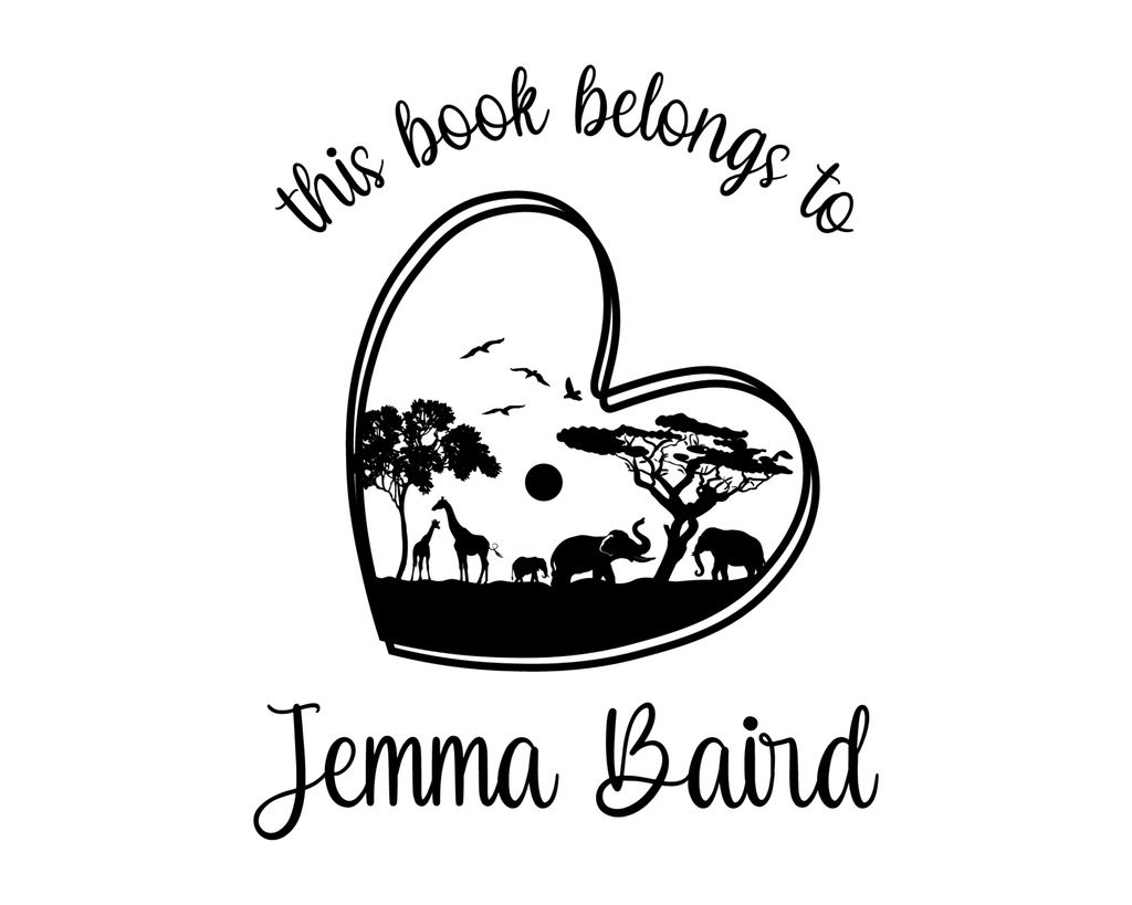 Personalized Book Wooden Handle Stamp - JL-Elephants7