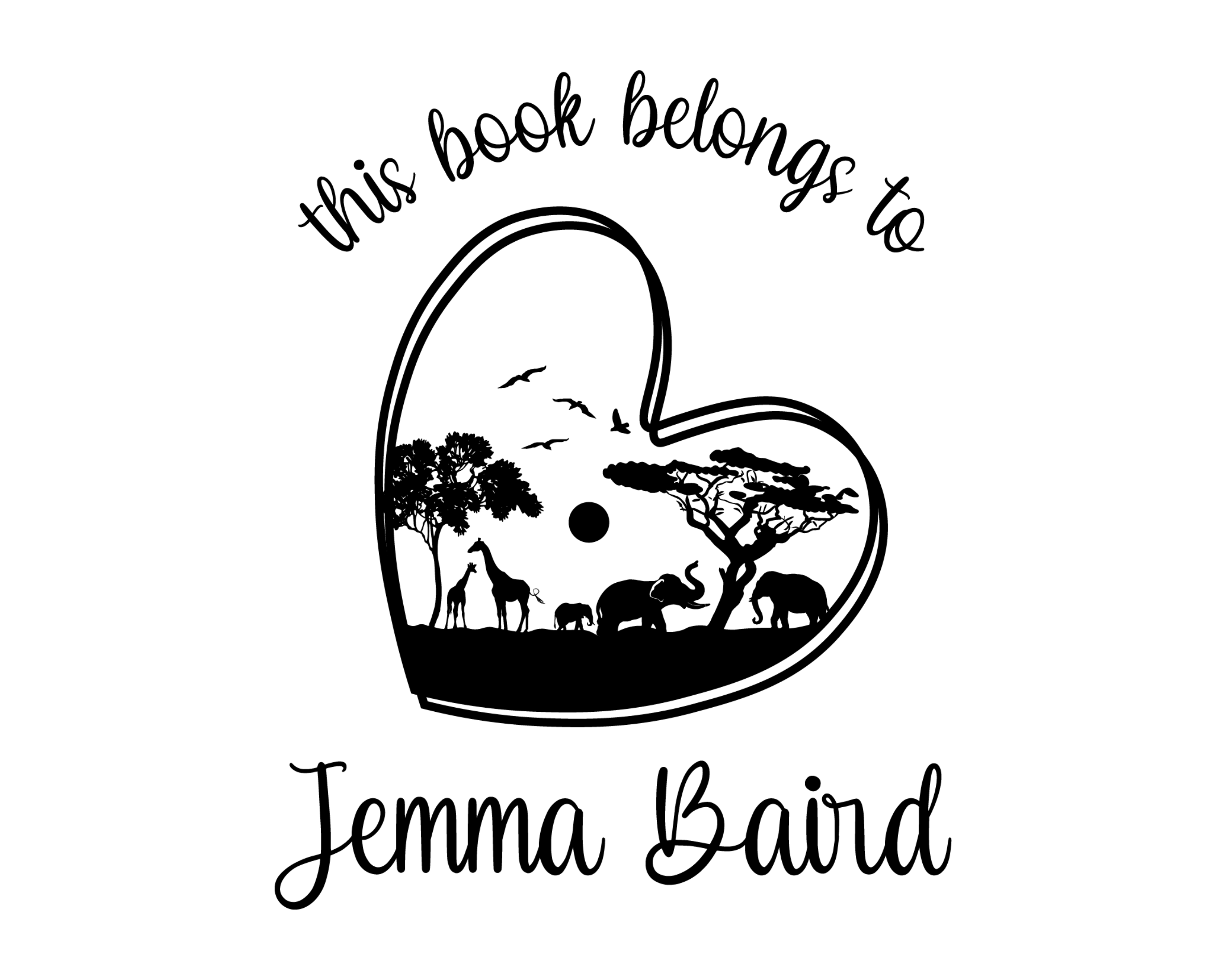 Personalized Book Wooden Handle Stamp - JL-Elephants7