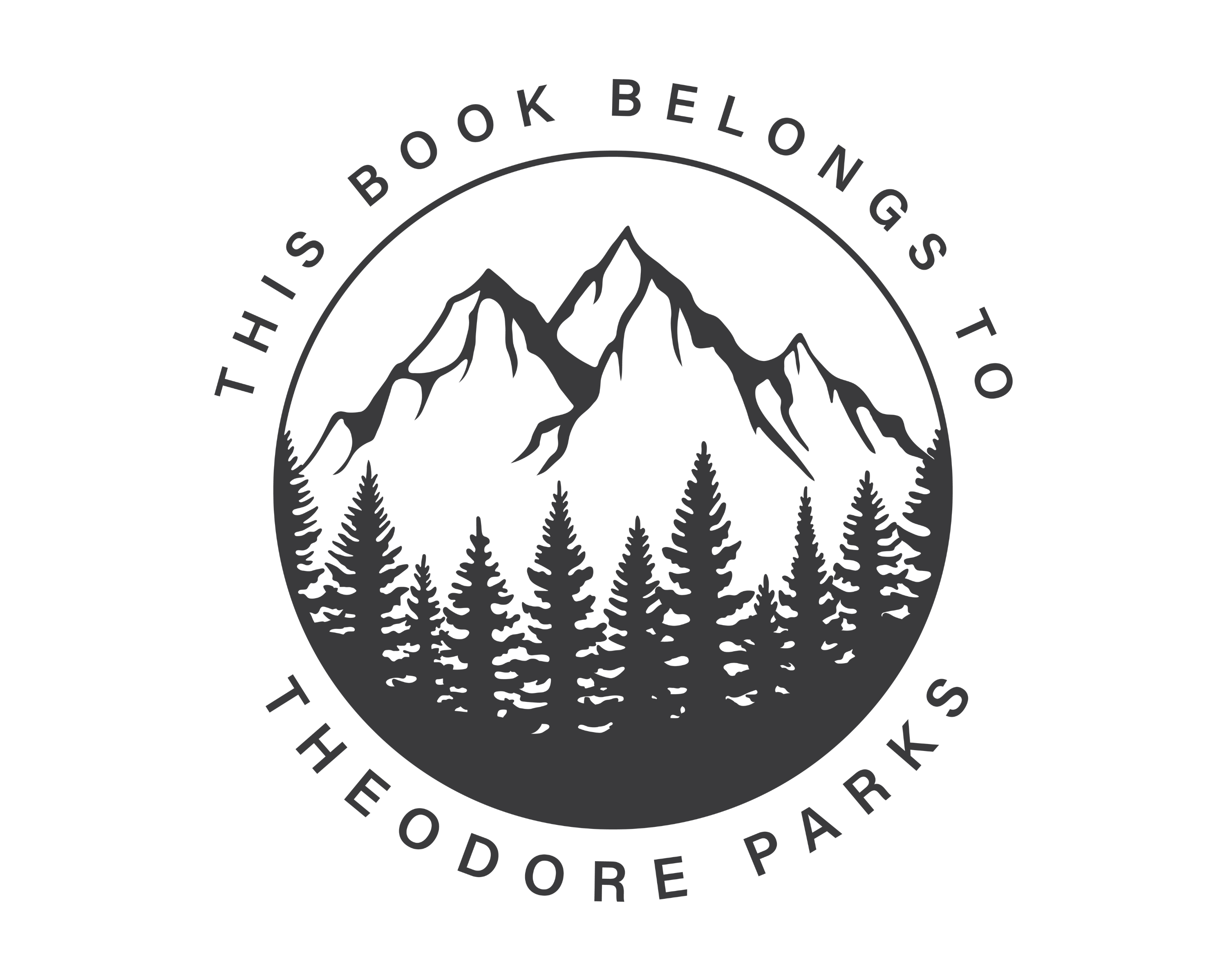 Personalized Book Stamp Wood Handle - JL-FOREST4