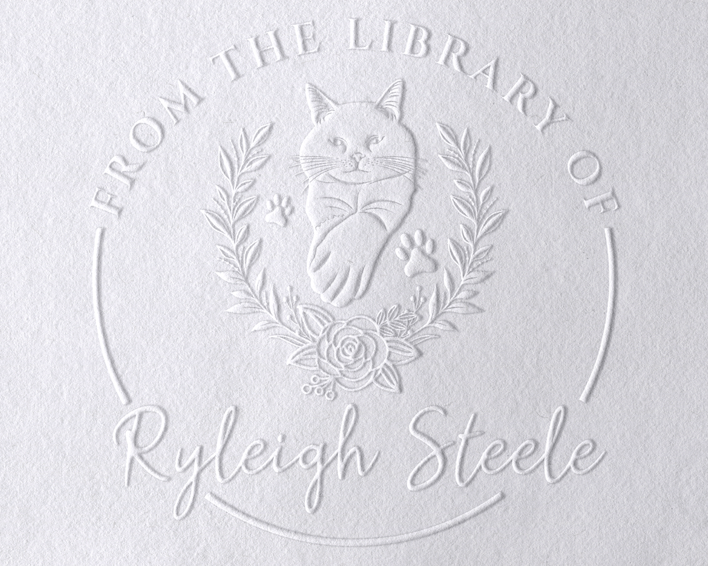 Personalized Book Embosser - JL-FloralCats10