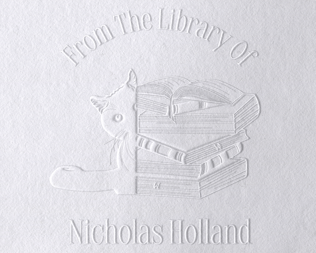 Personalized Book Embosser - JL-FloralCats13
