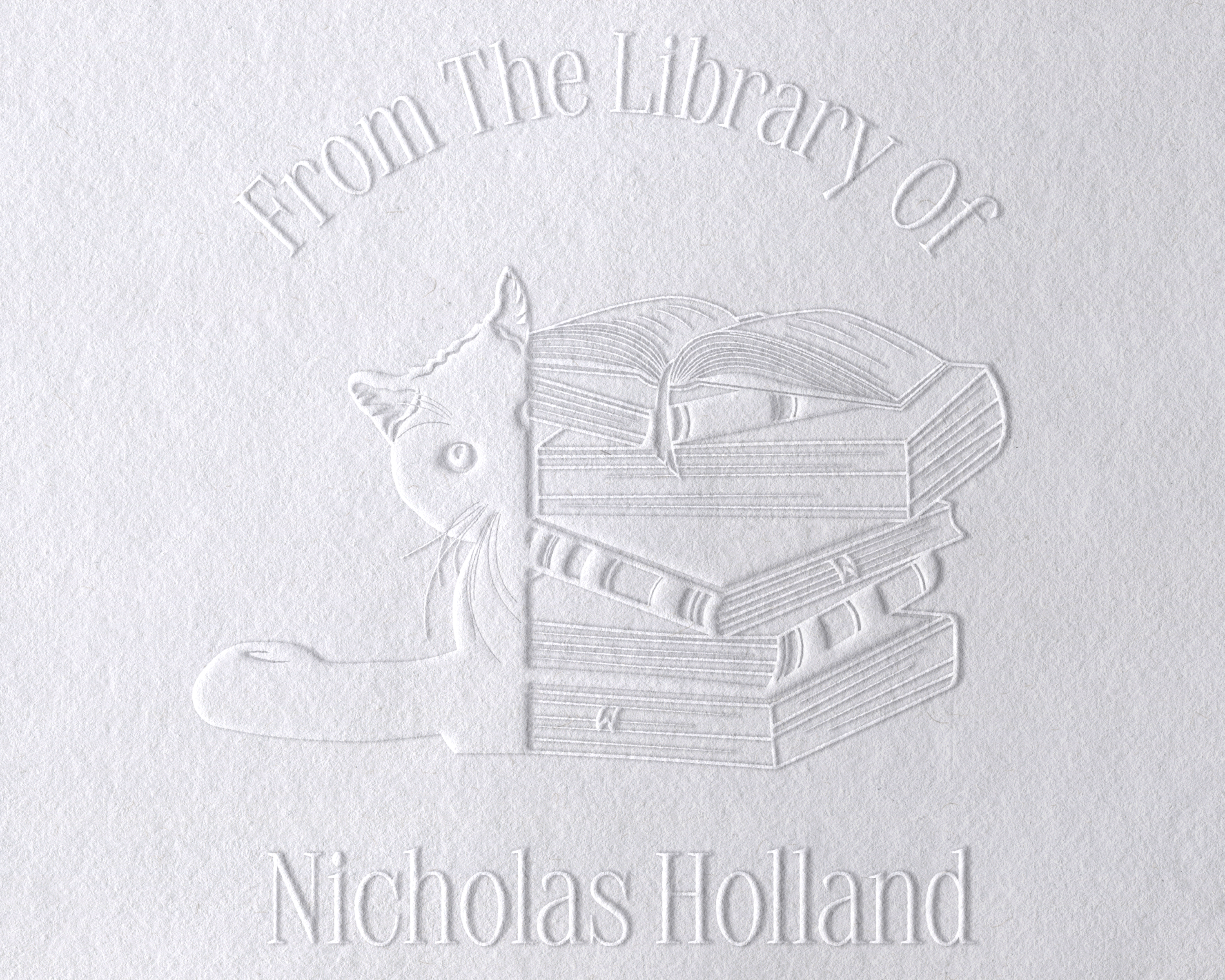 Personalized Book Embosser - JL-FloralCats13