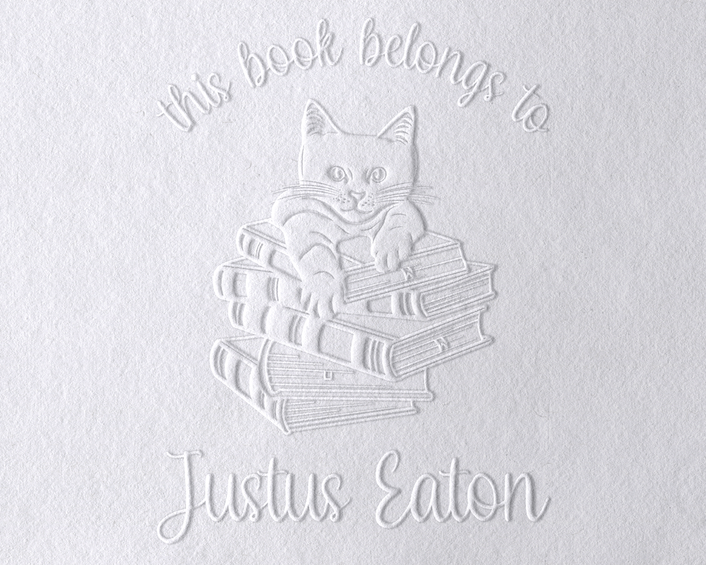 Personalized Book Embosser - JL-FloralCats14