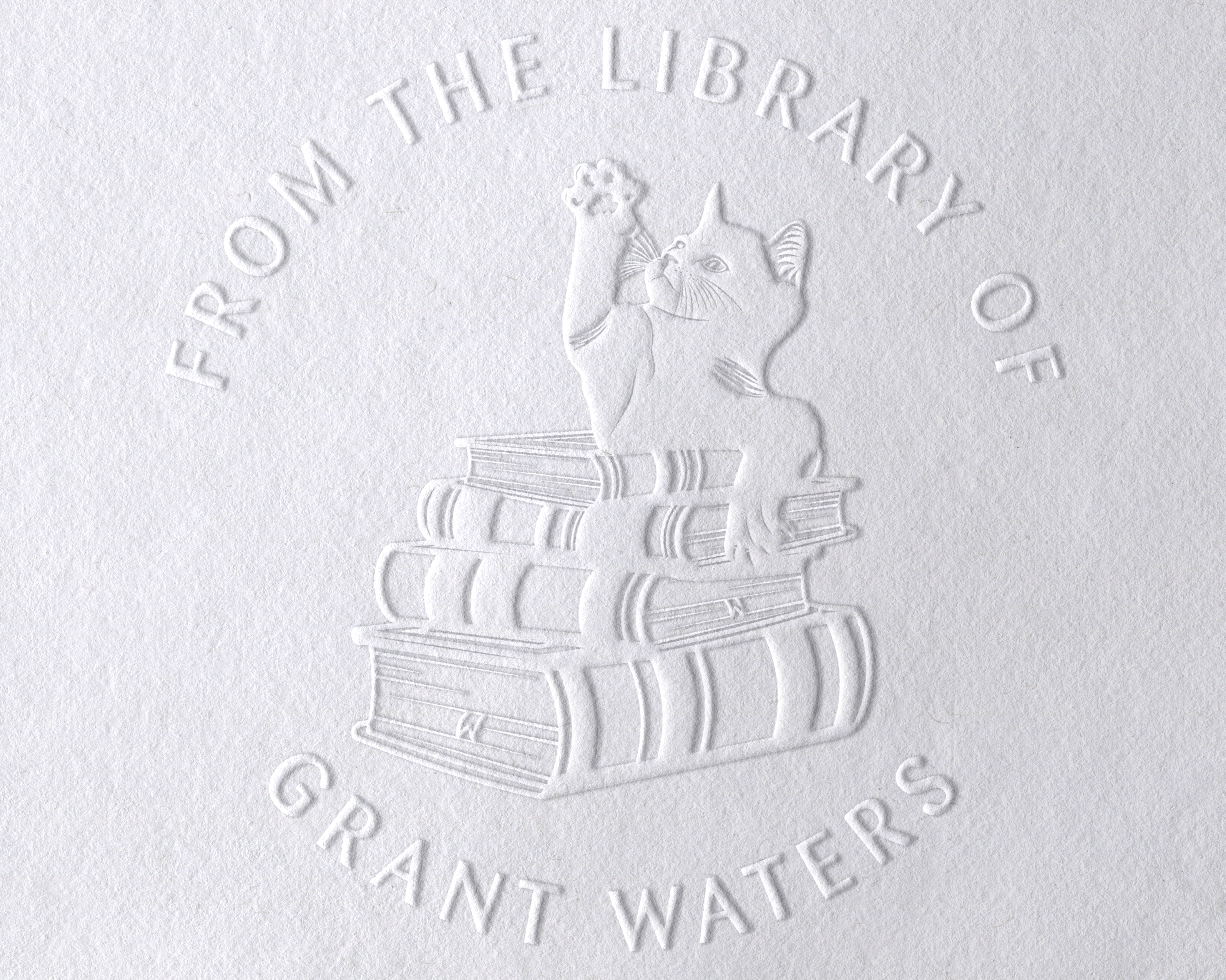 Personalized Book Embosser - JL-FloralCats15