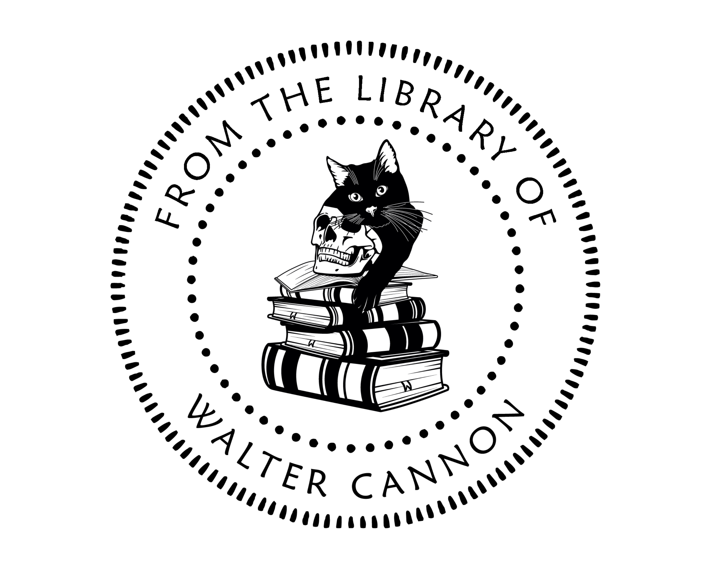 Personalized Book Self Ink Stamp - JL-FloralCats16