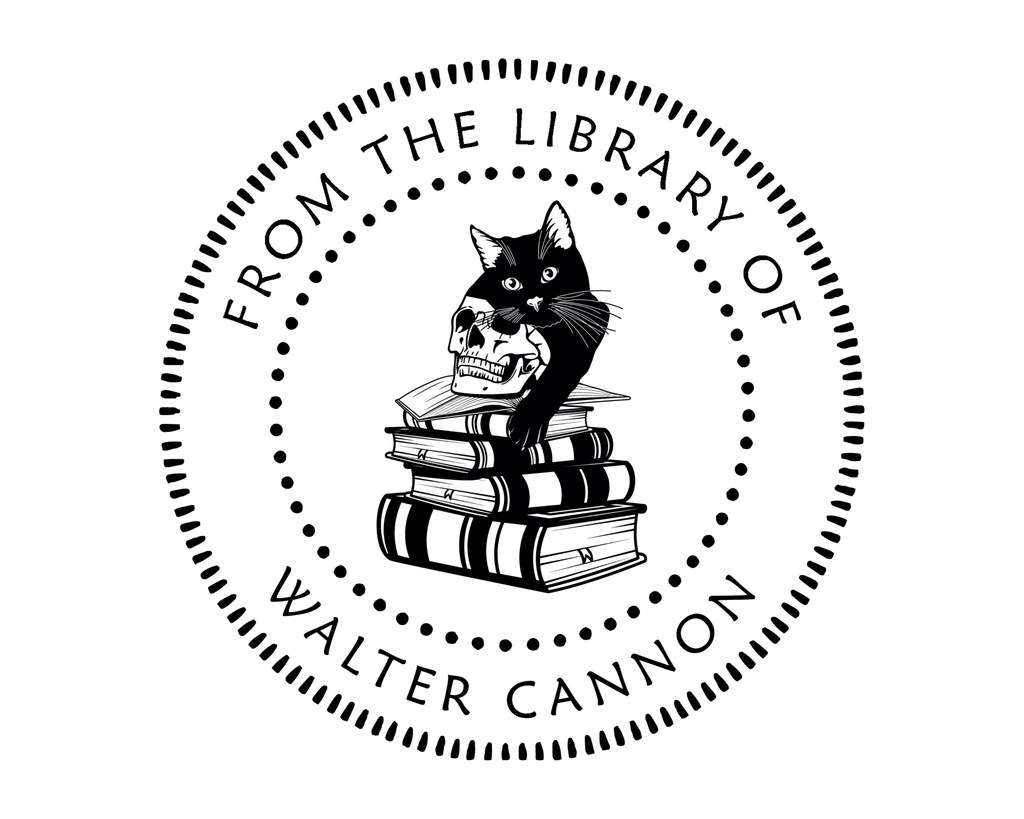 Personalized Book Wooden Handle Stamp - JL-FloralCats16