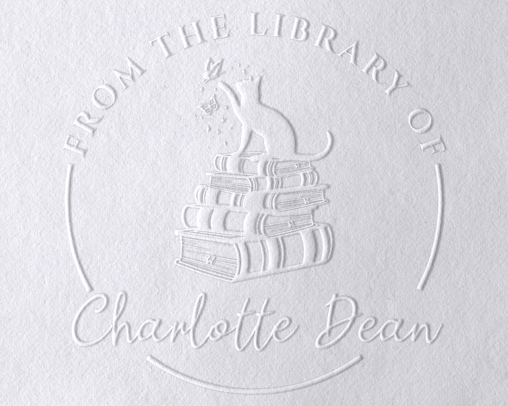 Personalized Book Embosser - JL-FloralCats17