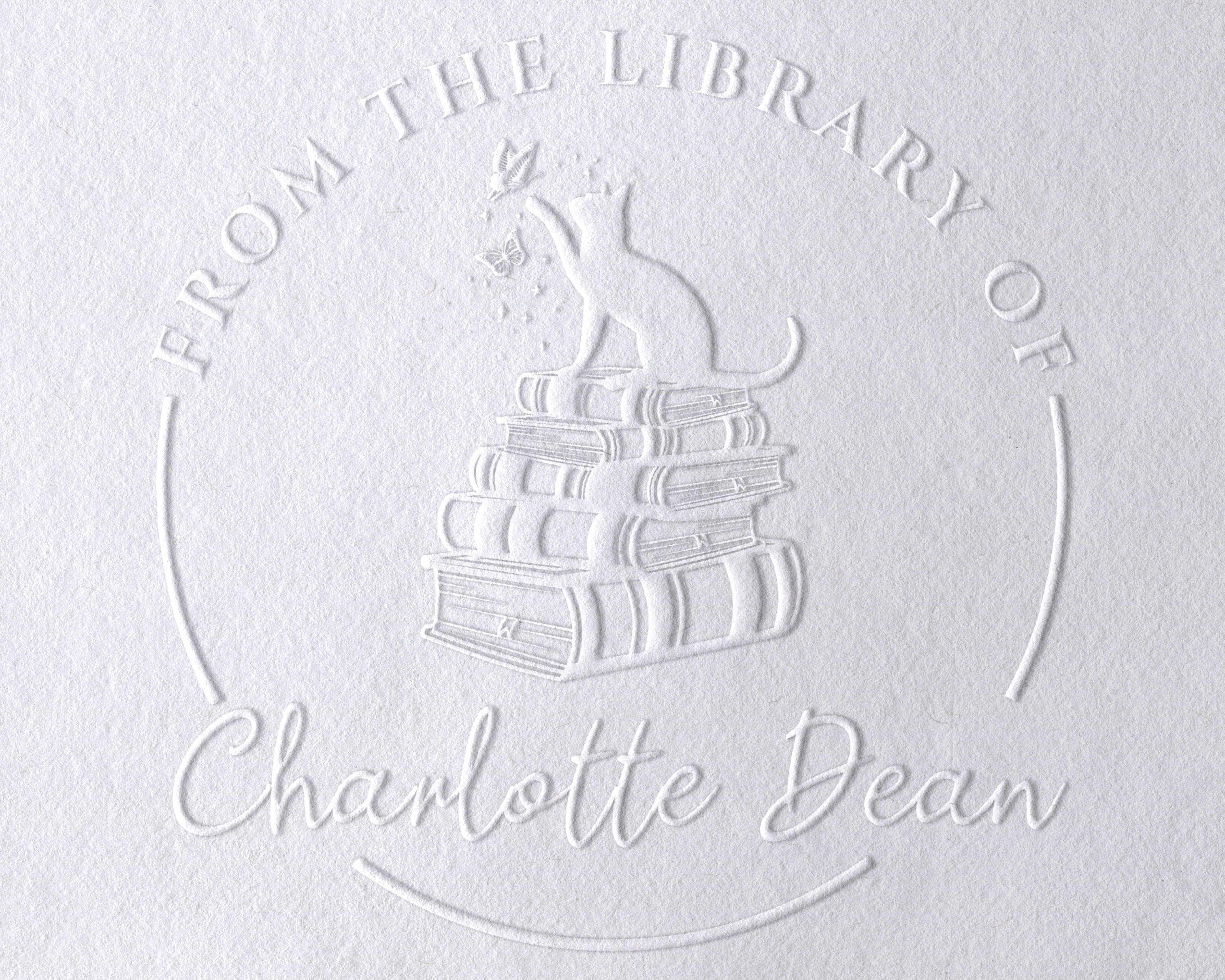 Personalized Book Embosser - JL-FloralCats17