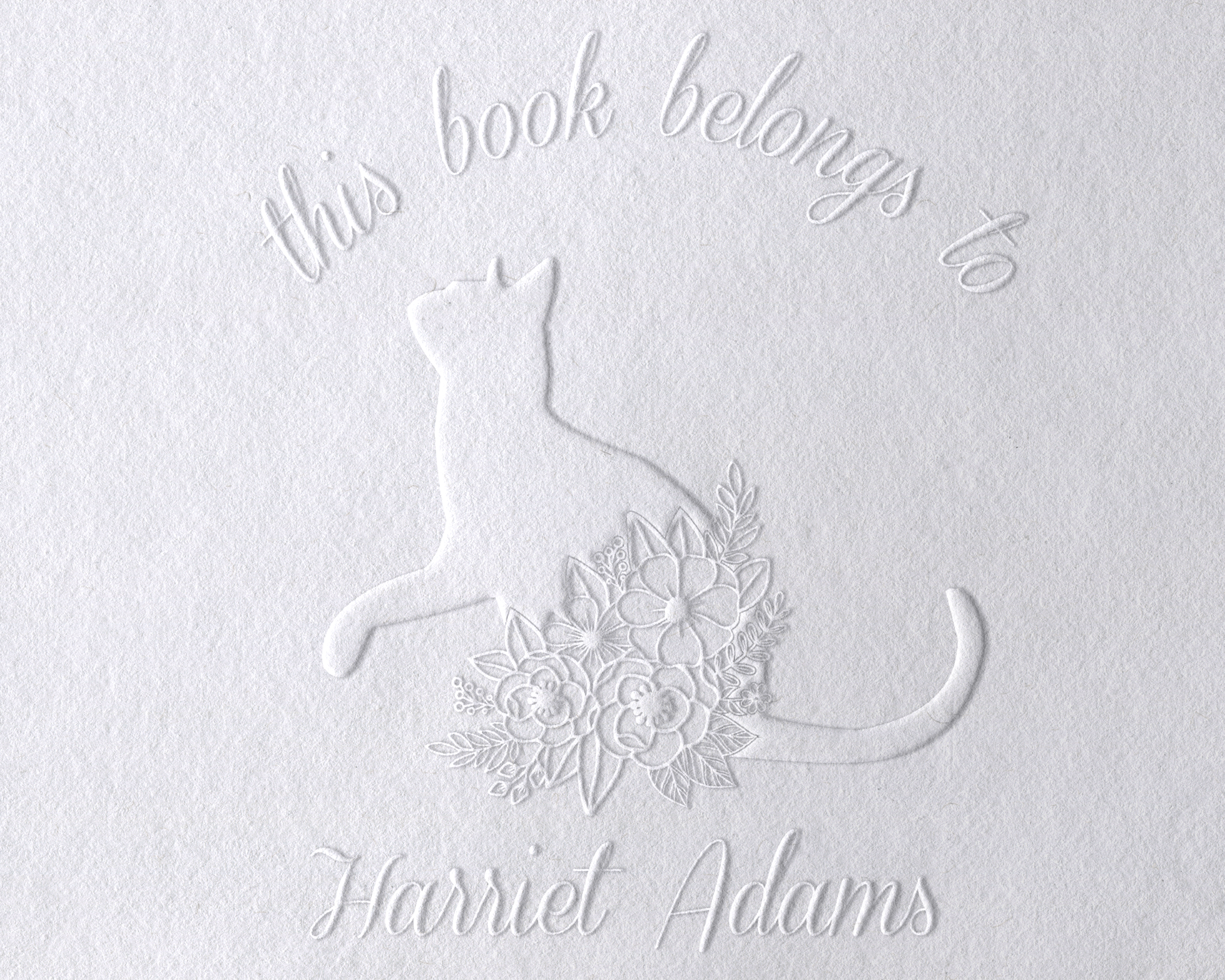 Personalized Book Embosser - JL-FloralCats18