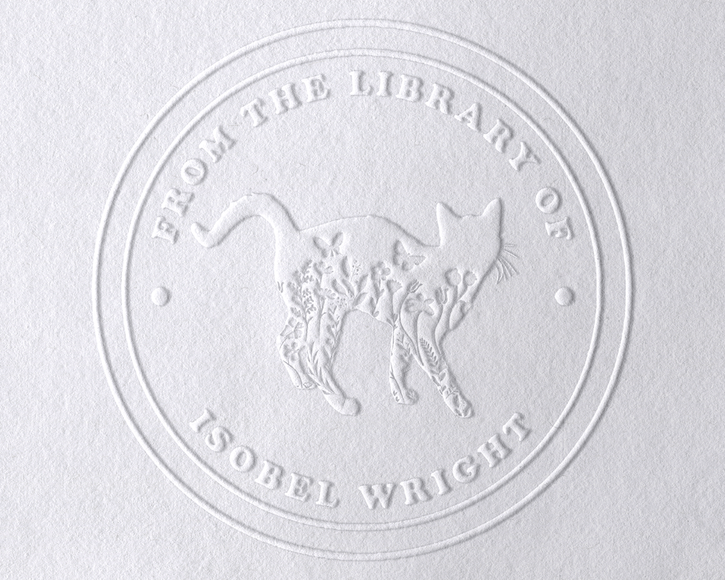 Personalized Book Embosser - JL-FloralCats19