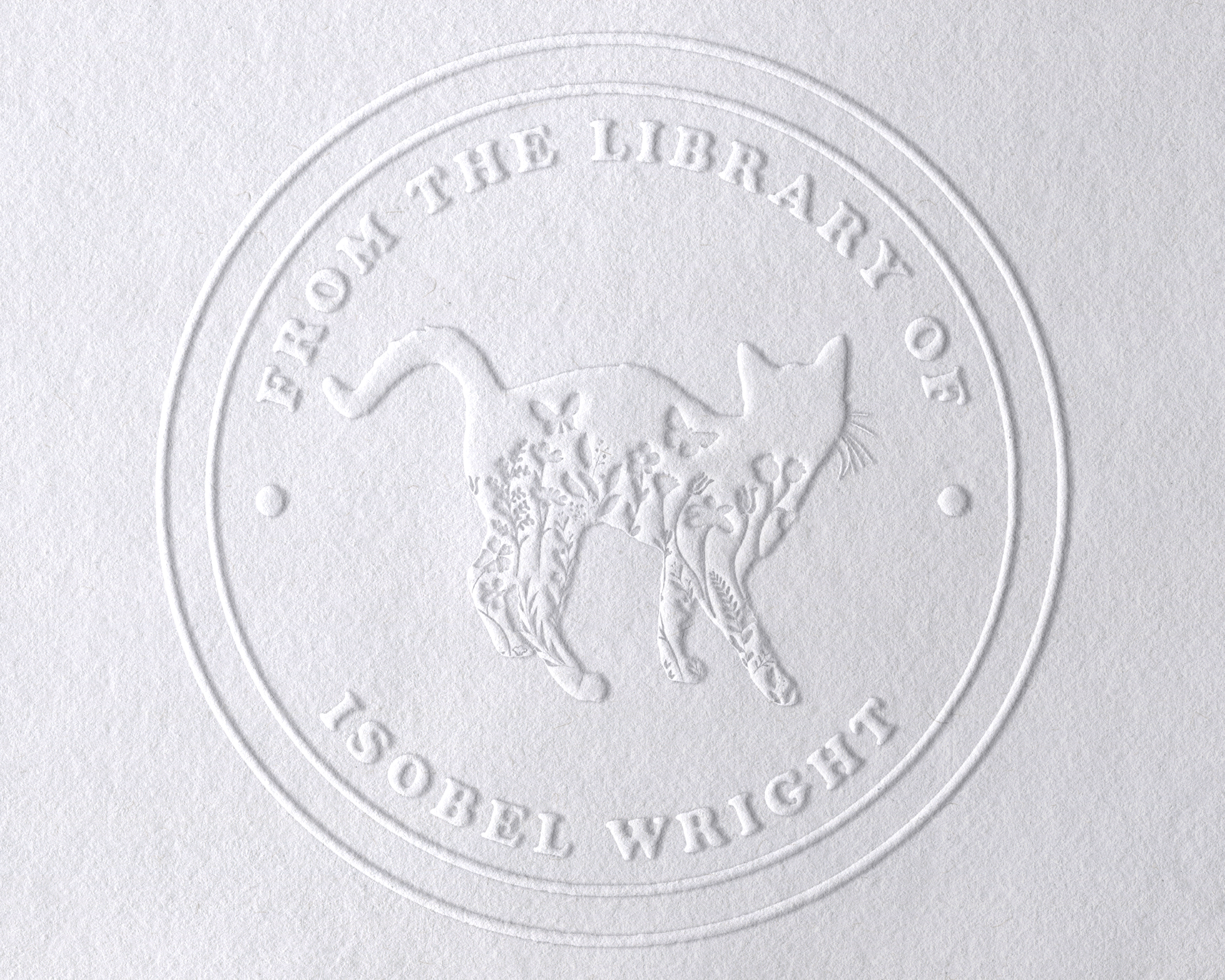 Personalized Book Embosser - JL-FloralCats19