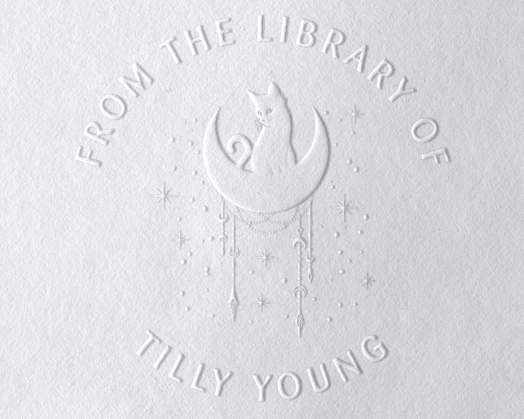 Personalized Book Embosser - JL-FloralCats1