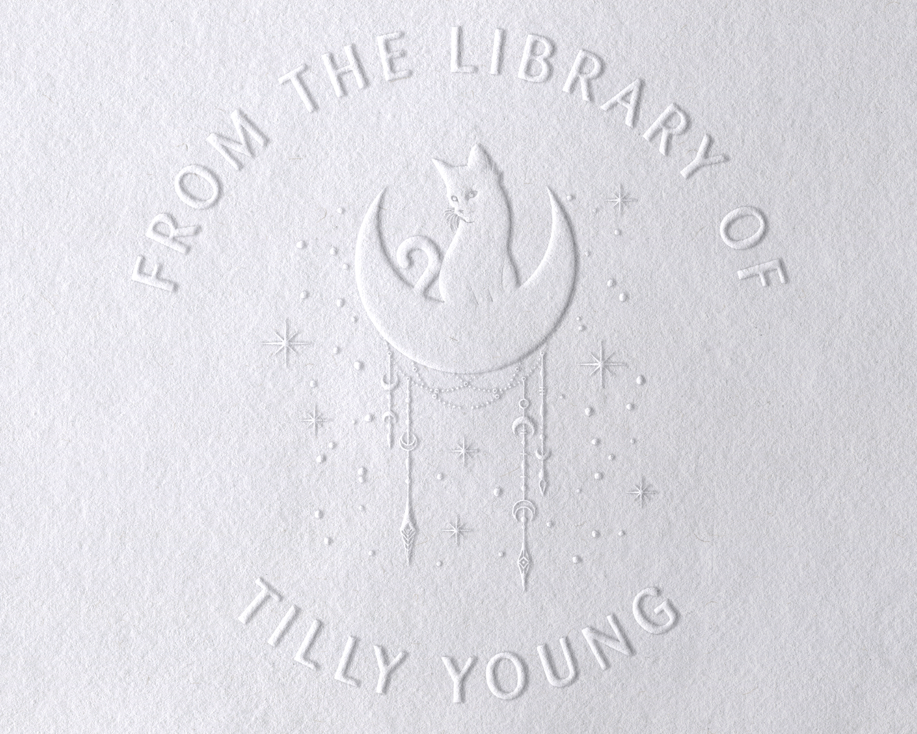 Personalized Book Embosser - JL-FloralCats1