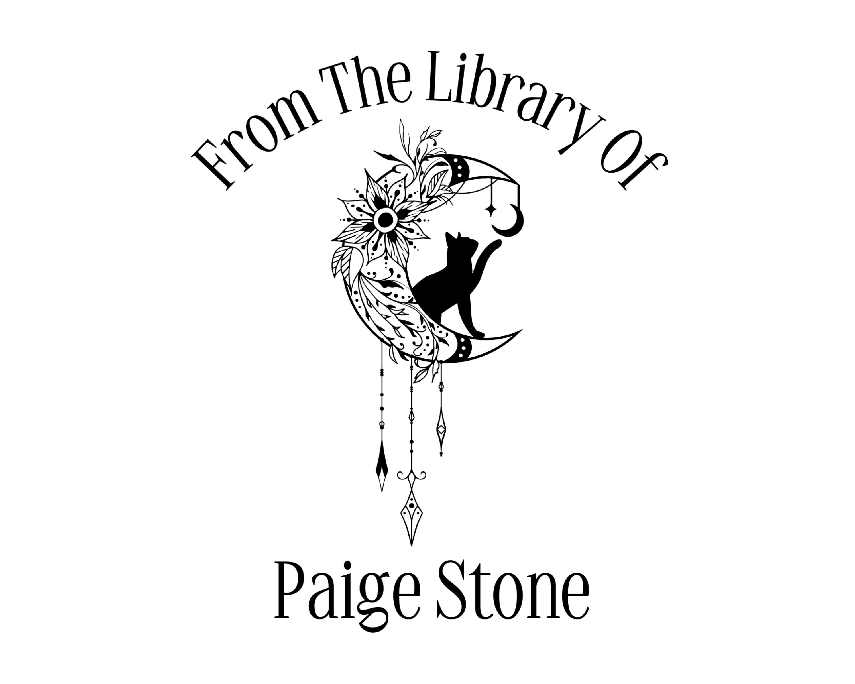 Personalized Book Self Ink Stamp - JL-FloralCats20