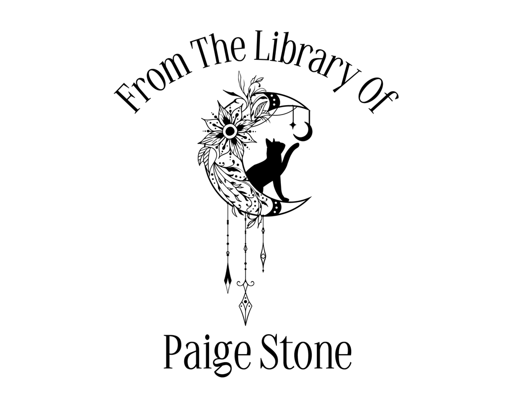 Personalized Book Wooden Handle Stamp - JL-FloralCats20