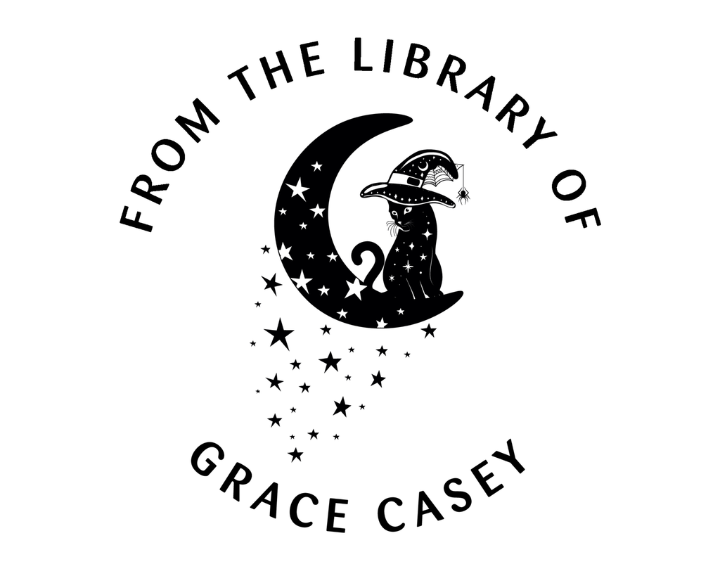 Personalized Book Wooden Handle Stamp - JL-FloralCats22