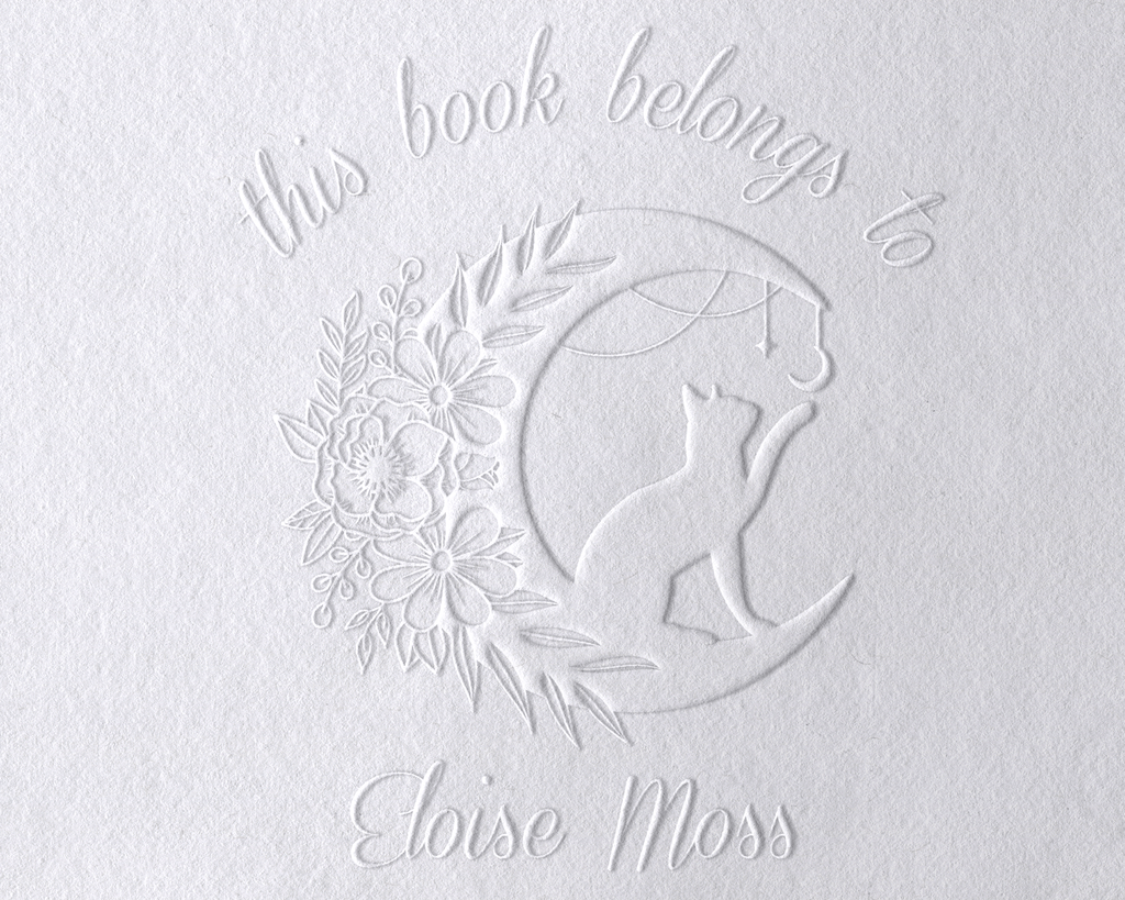 Personalized Book Embosser - JL-FloralCats25