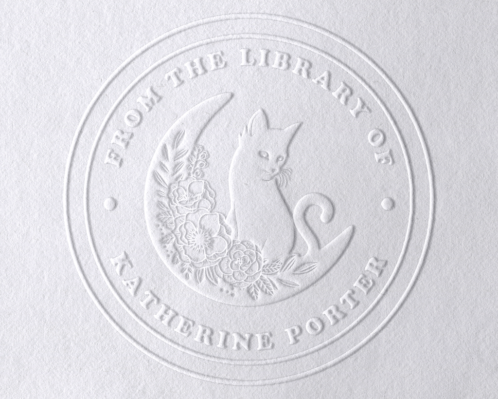 Personalized Book Embosser - JL-FloralCats26