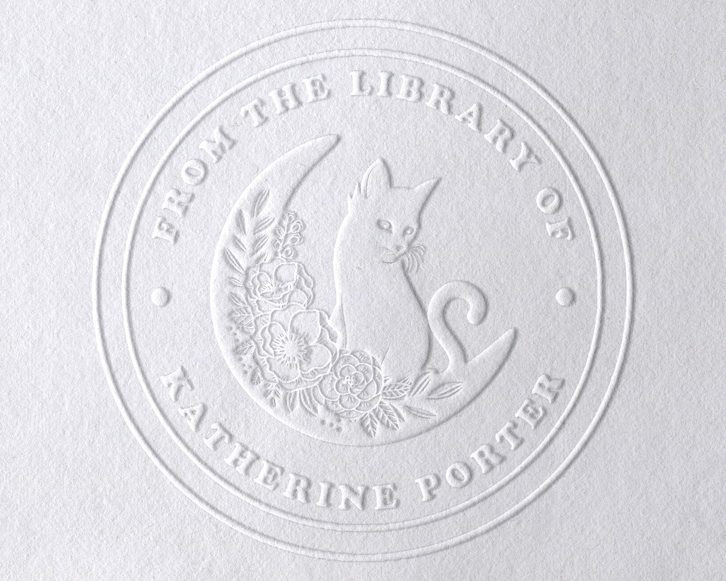 Personalized Book Embosser - JL-FloralCats26