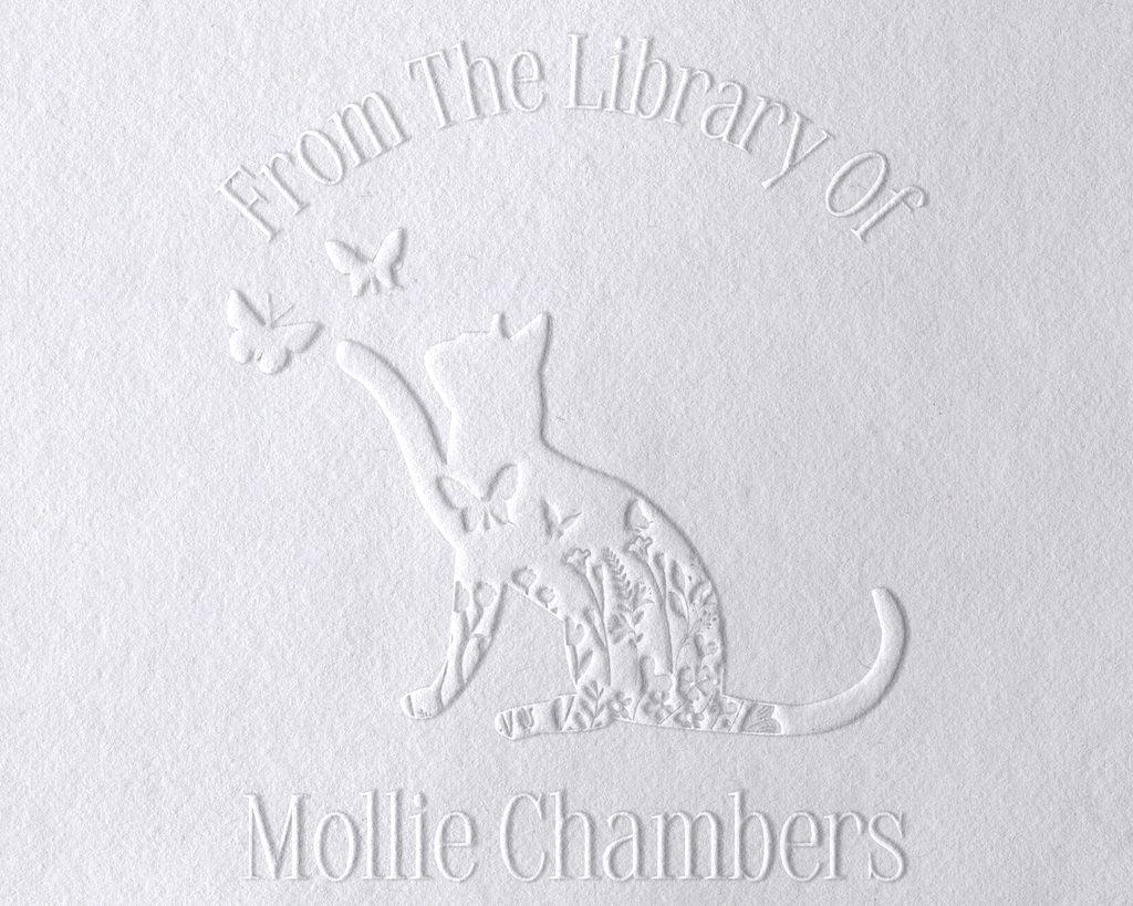 Personalized Book Embosser - JL-FloralCats27