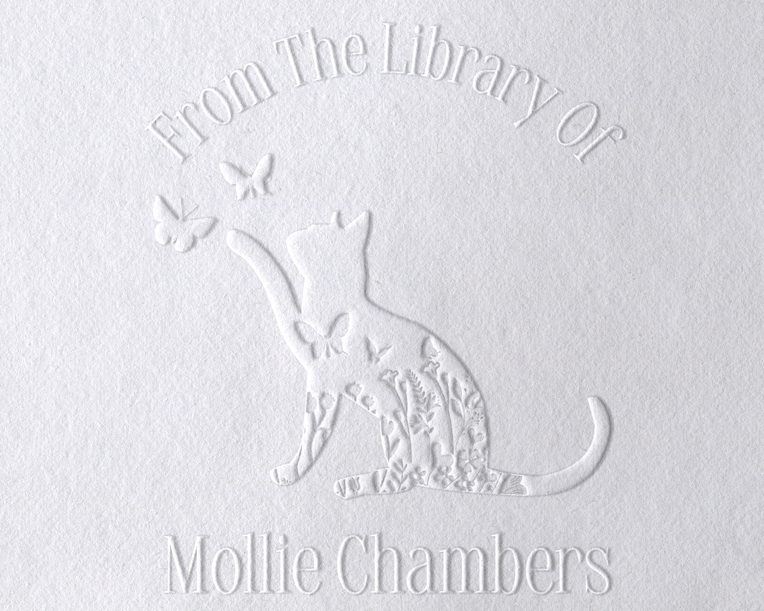 Personalized Book Embosser - JL-FloralCats27