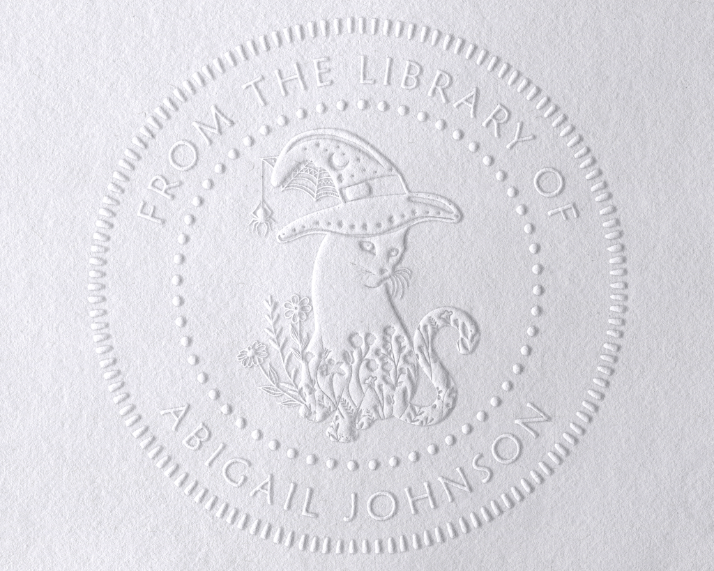 Personalized Book Embosser - JL-FloralCats2