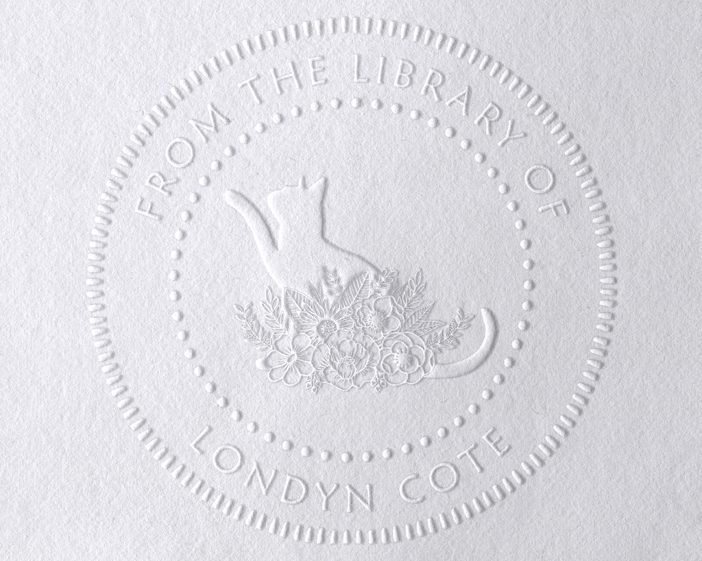 Personalized Book Embosser - JL-FloralCats30