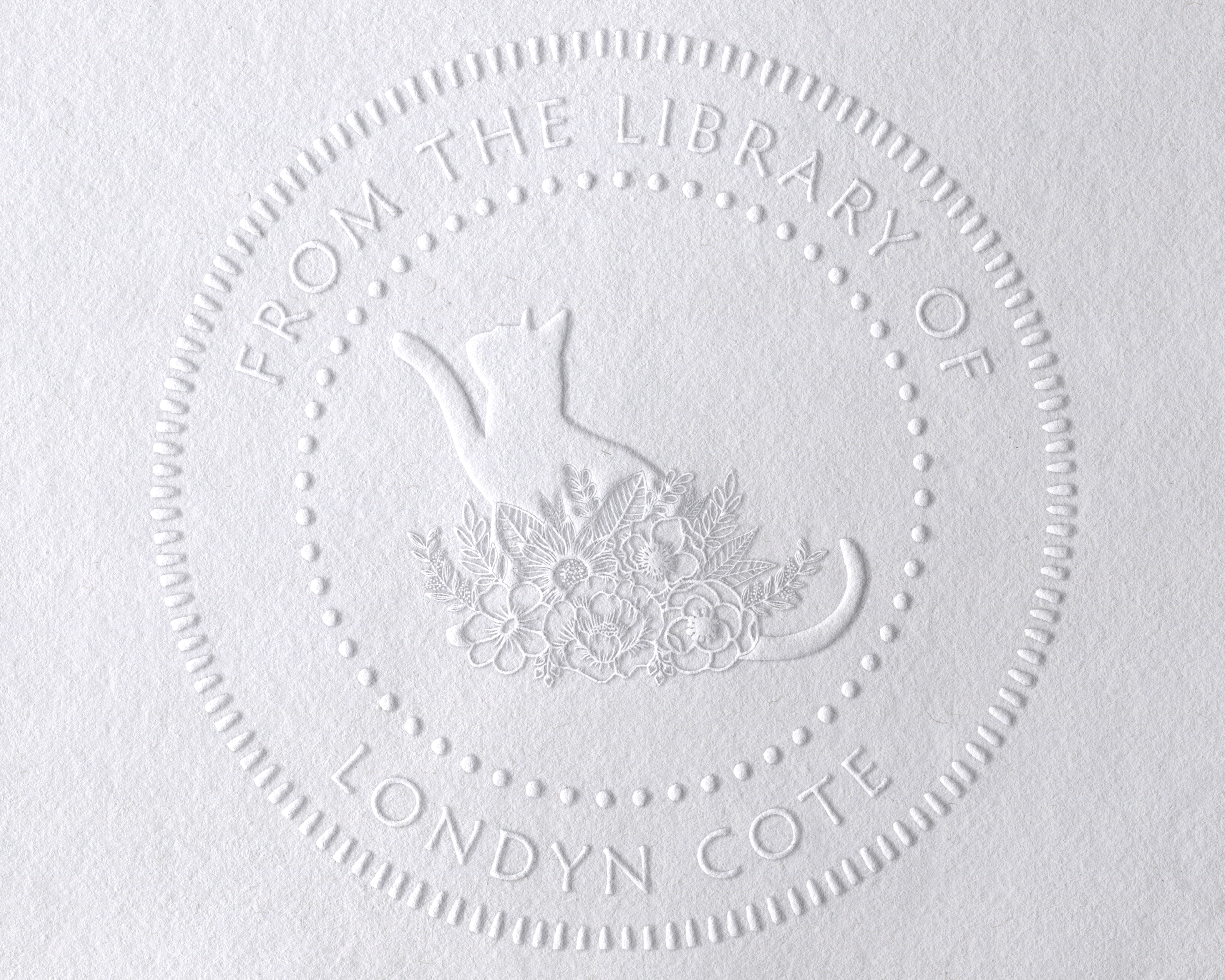 Personalized Book Embosser - JL-FloralCats30