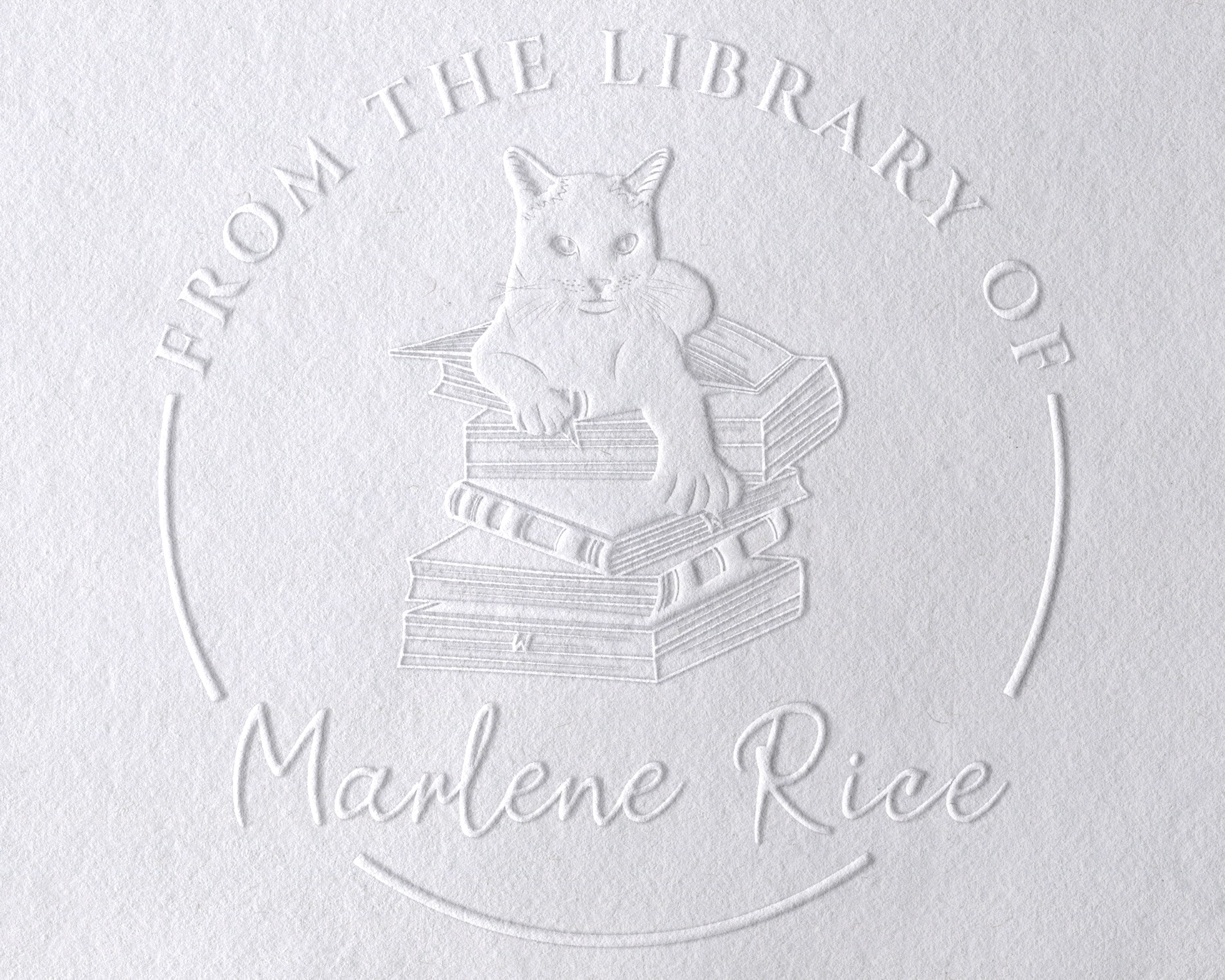 Personalized Book Embosser - JL-FloralCats31