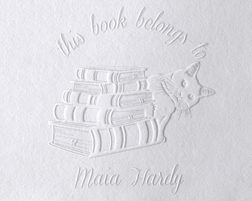 Personalized Book Embosser - JL-FloralCats32