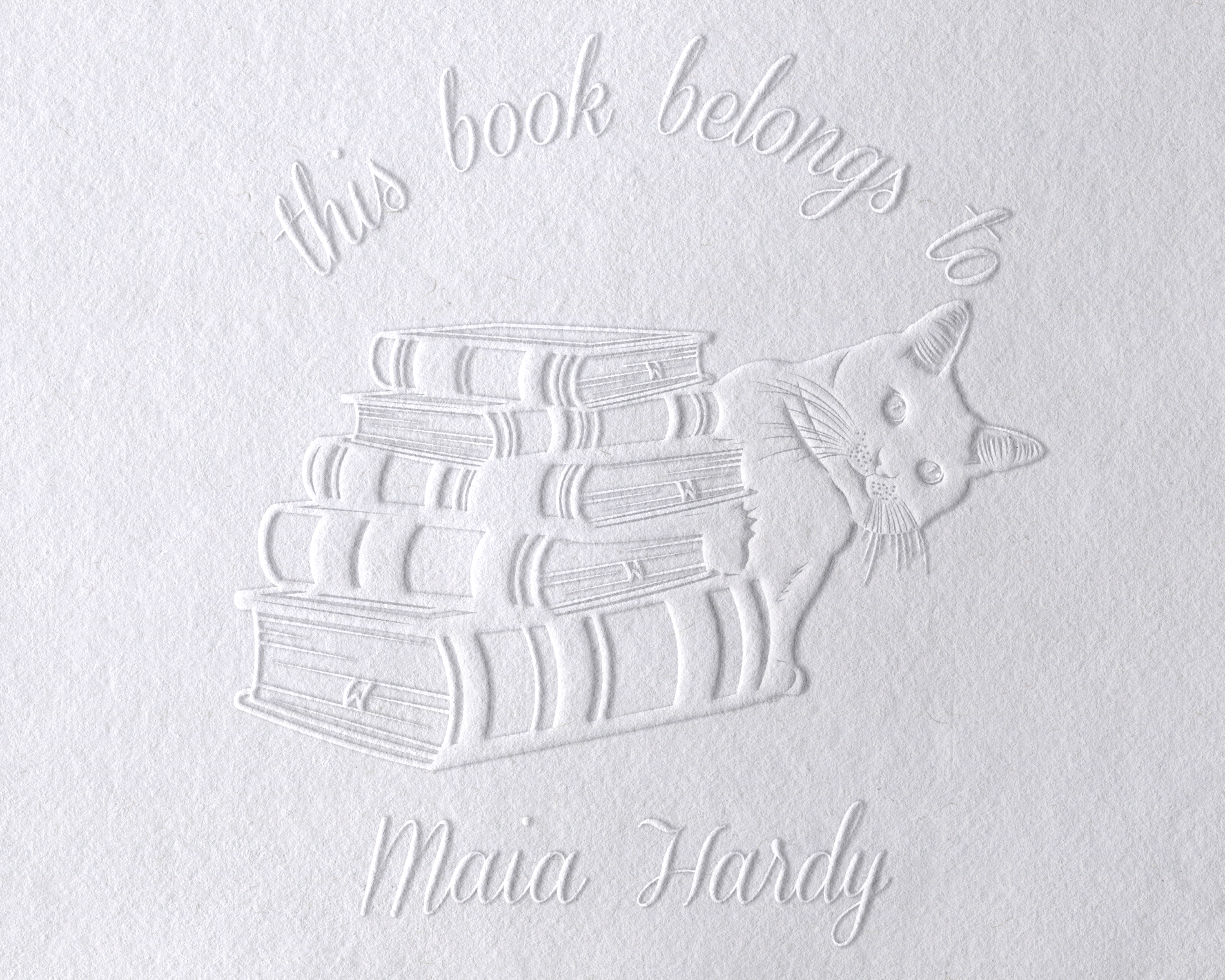 Personalized Book Embosser - JL-FloralCats32