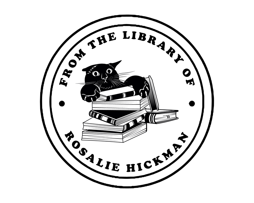 Personalized Book Self Ink Stamp - JL-FloralCats33