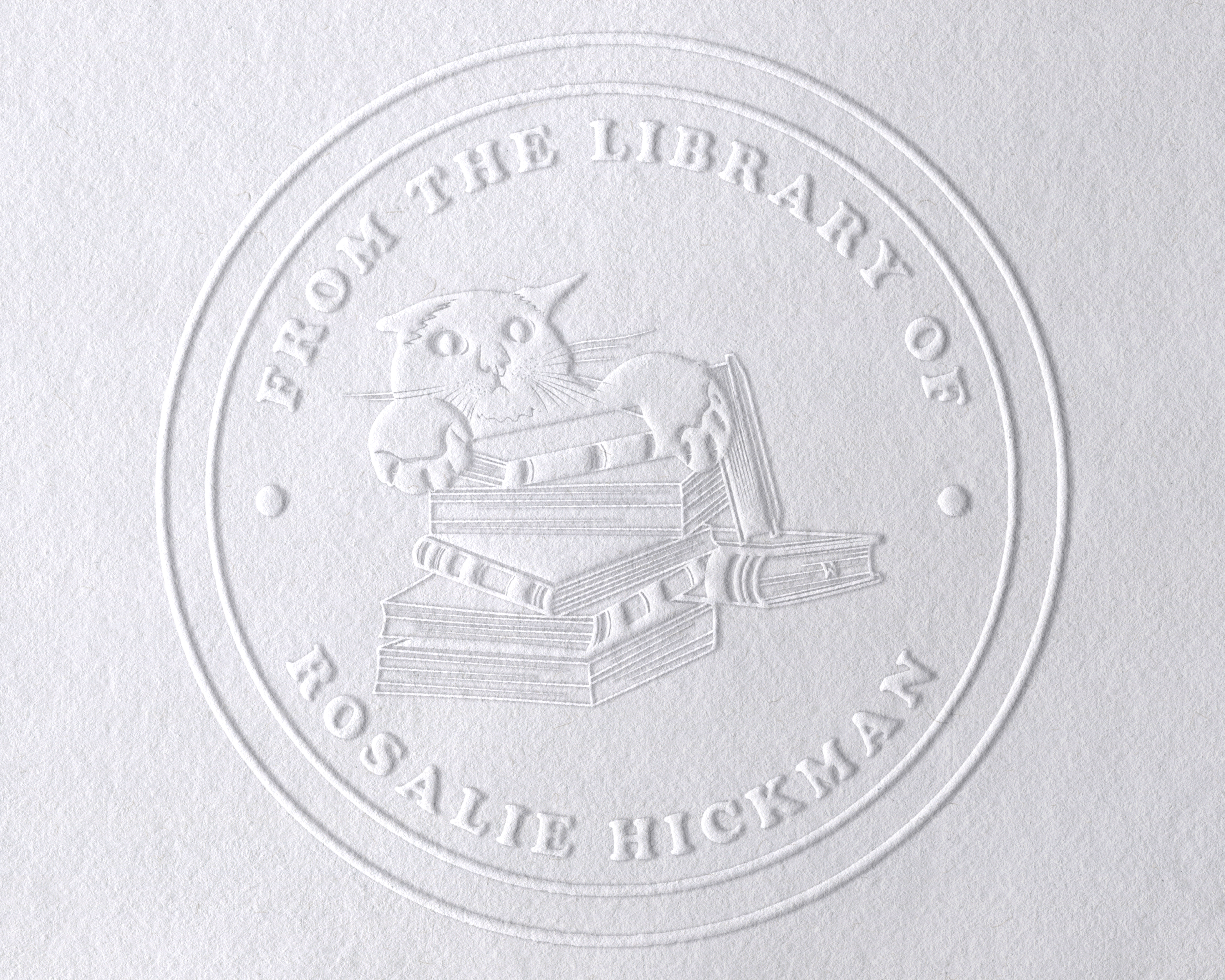 Personalized Book Embosser - JL-FloralCats33