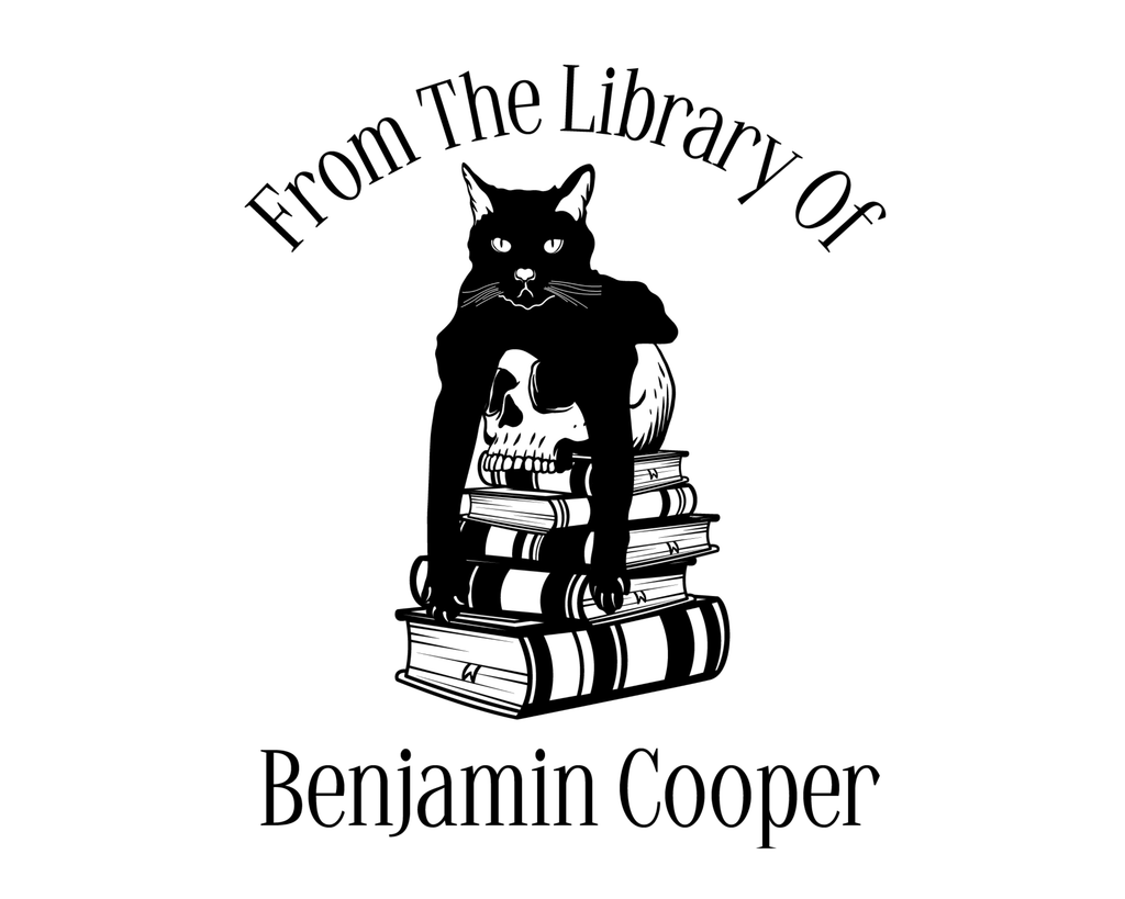 Personalized Book Self Ink Stamp - JL-FloralCats34