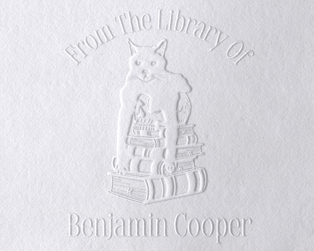 Personalized Book Embosser - JL-FloralCats34