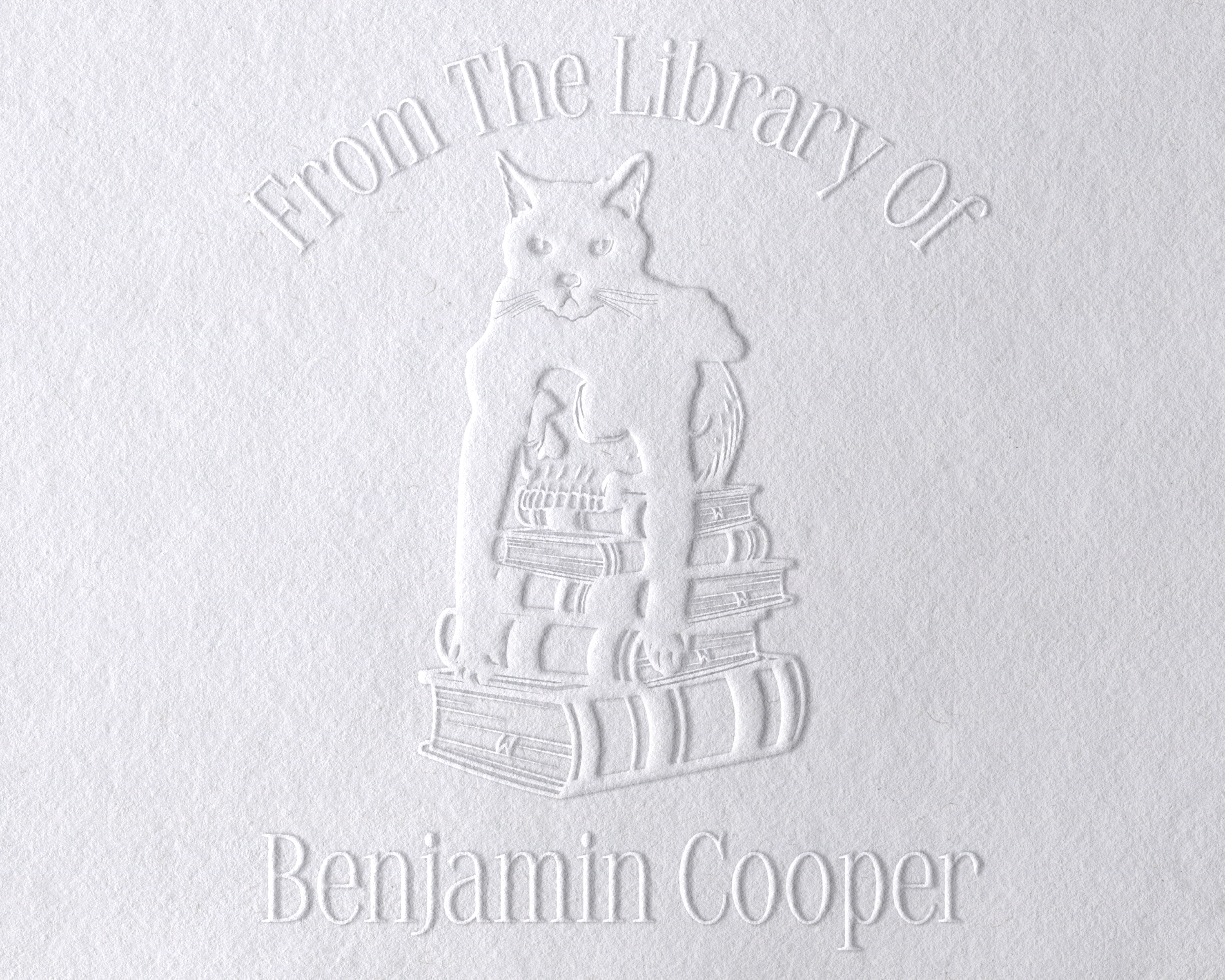 Personalized Book Embosser - JL-FloralCats34