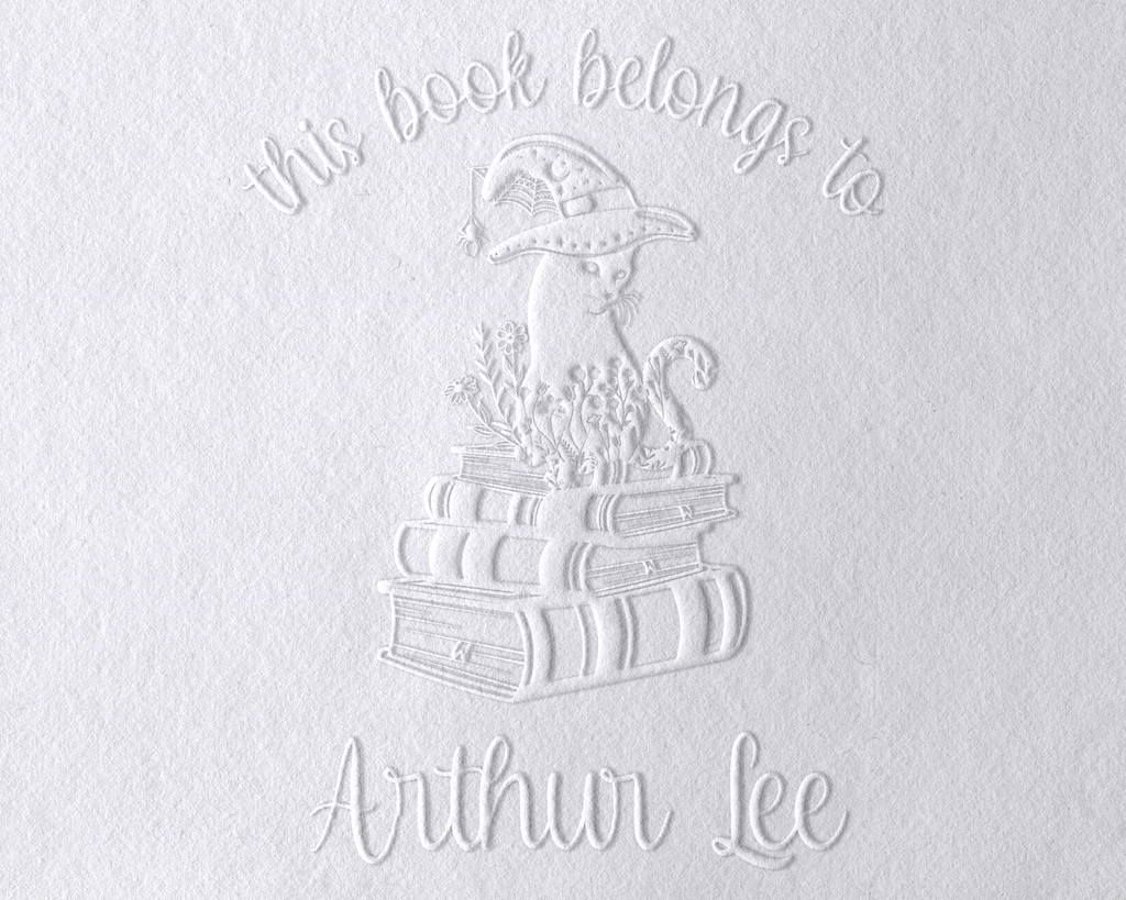 Personalized Book Embosser - JL-FloralCats35