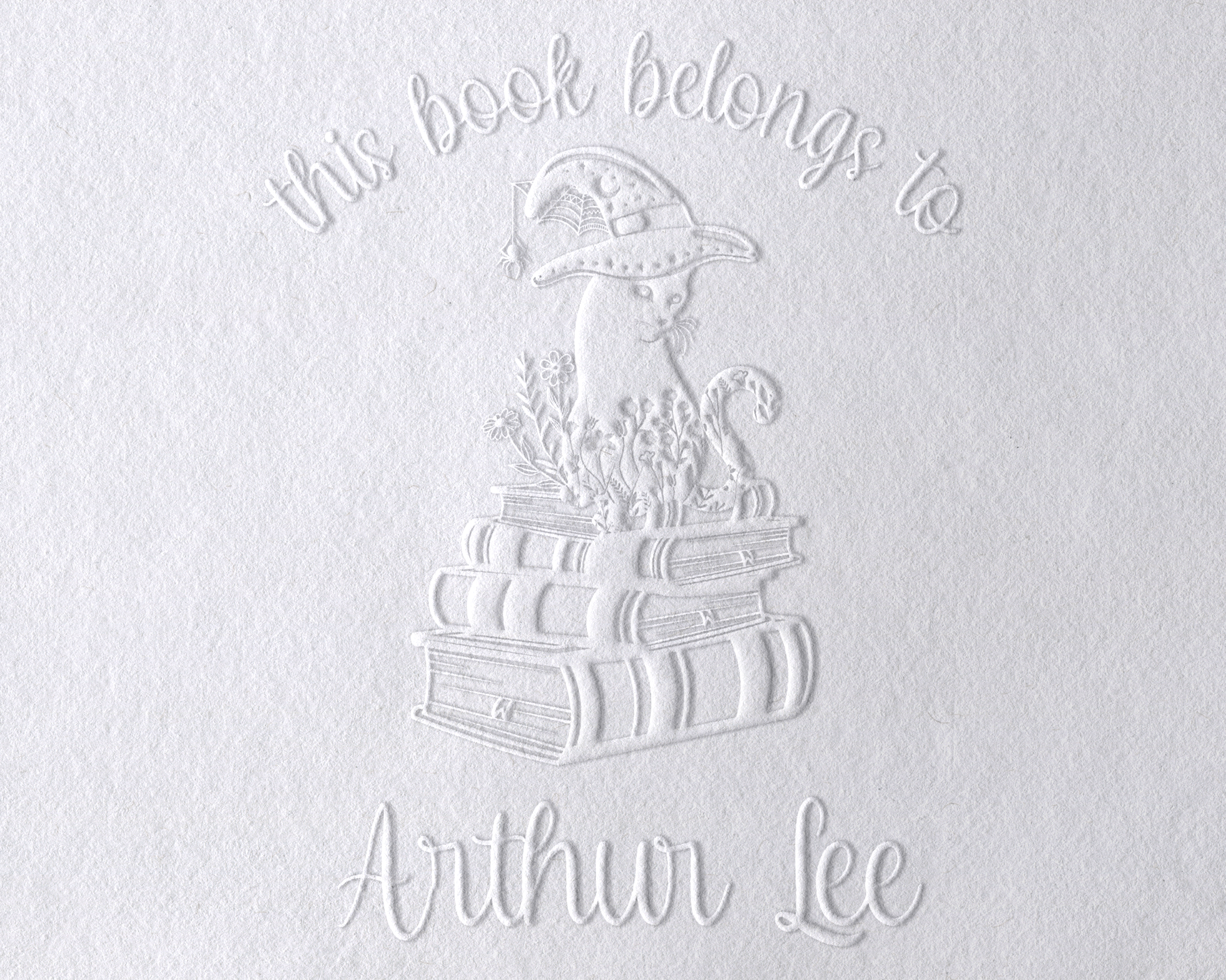 Personalized Book Embosser - JL-FloralCats35