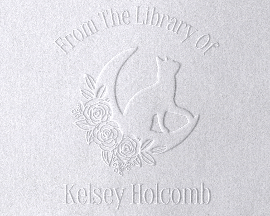 Personalized Book Embosser - JL-FloralCats6