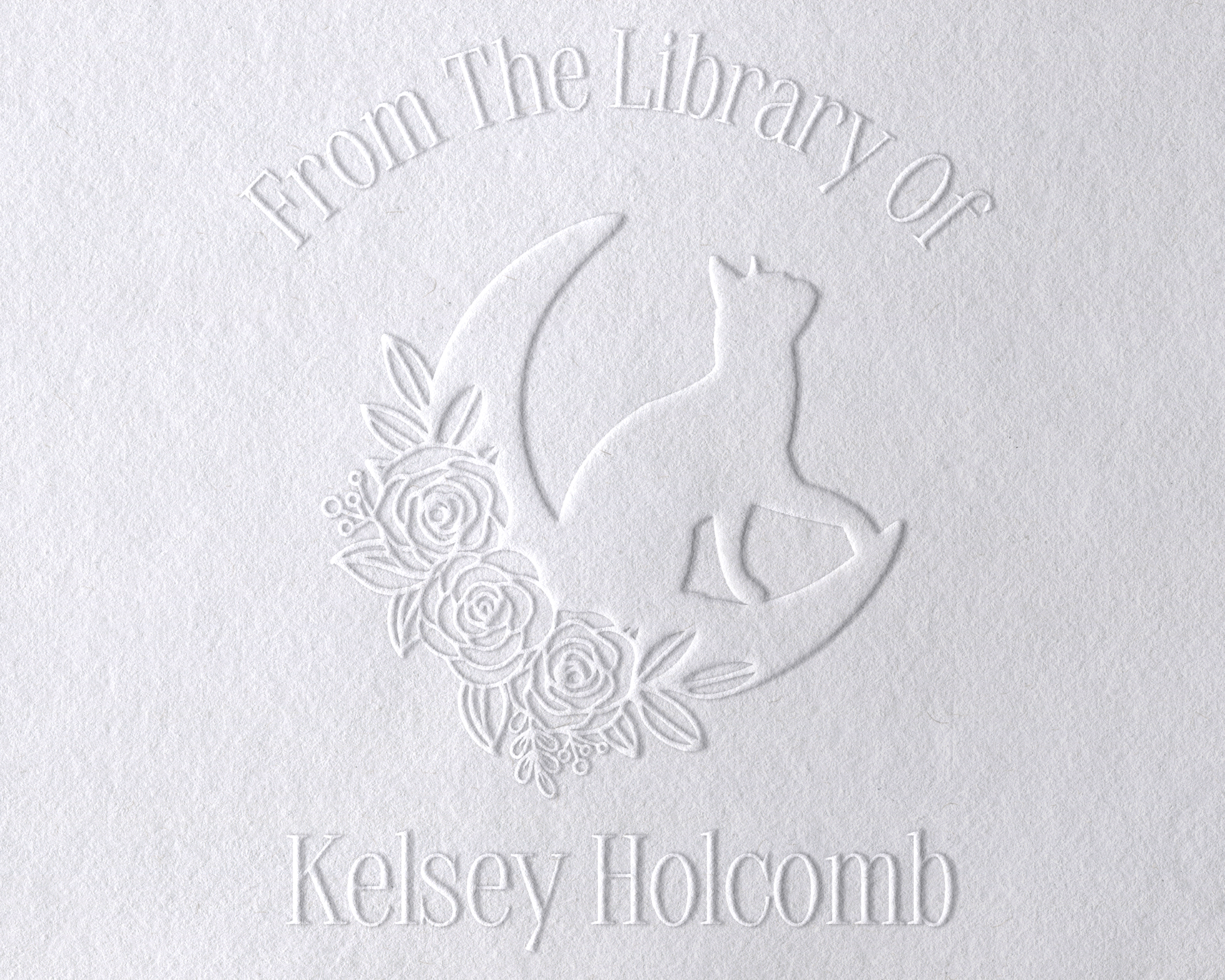 Personalized Book Embosser - JL-FloralCats6