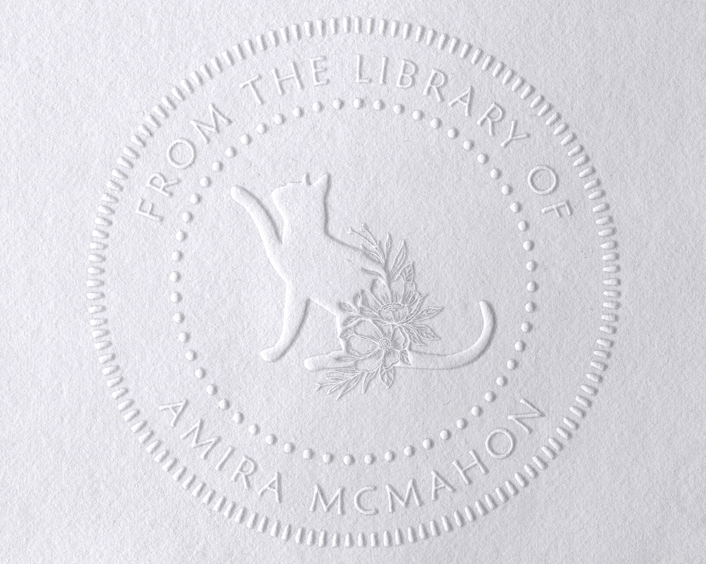 Personalized Book Embosser - JL-FloralCats9